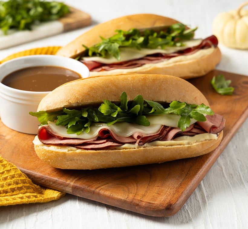 French Dip Sandwiches with Arugula | Heinz