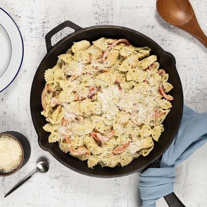 Creamy Chicken-Pesto Farfalle | PHILADELPHIA | United States | Recipes - Kraft Heinz