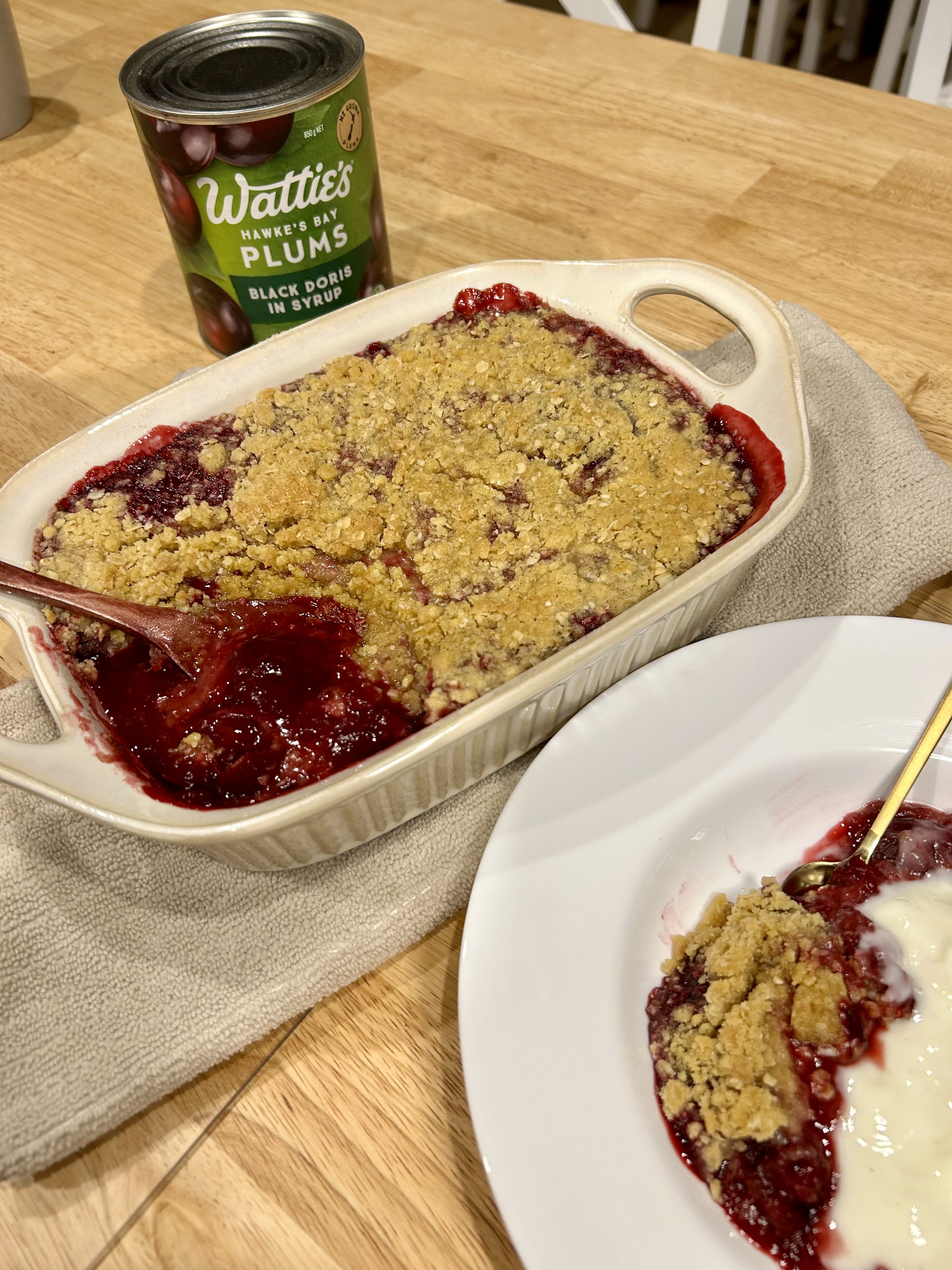 Easy Black Doris Plum Summer Crumble | Food In A Minute | New Zealand | Recipes - Kraft Heinz