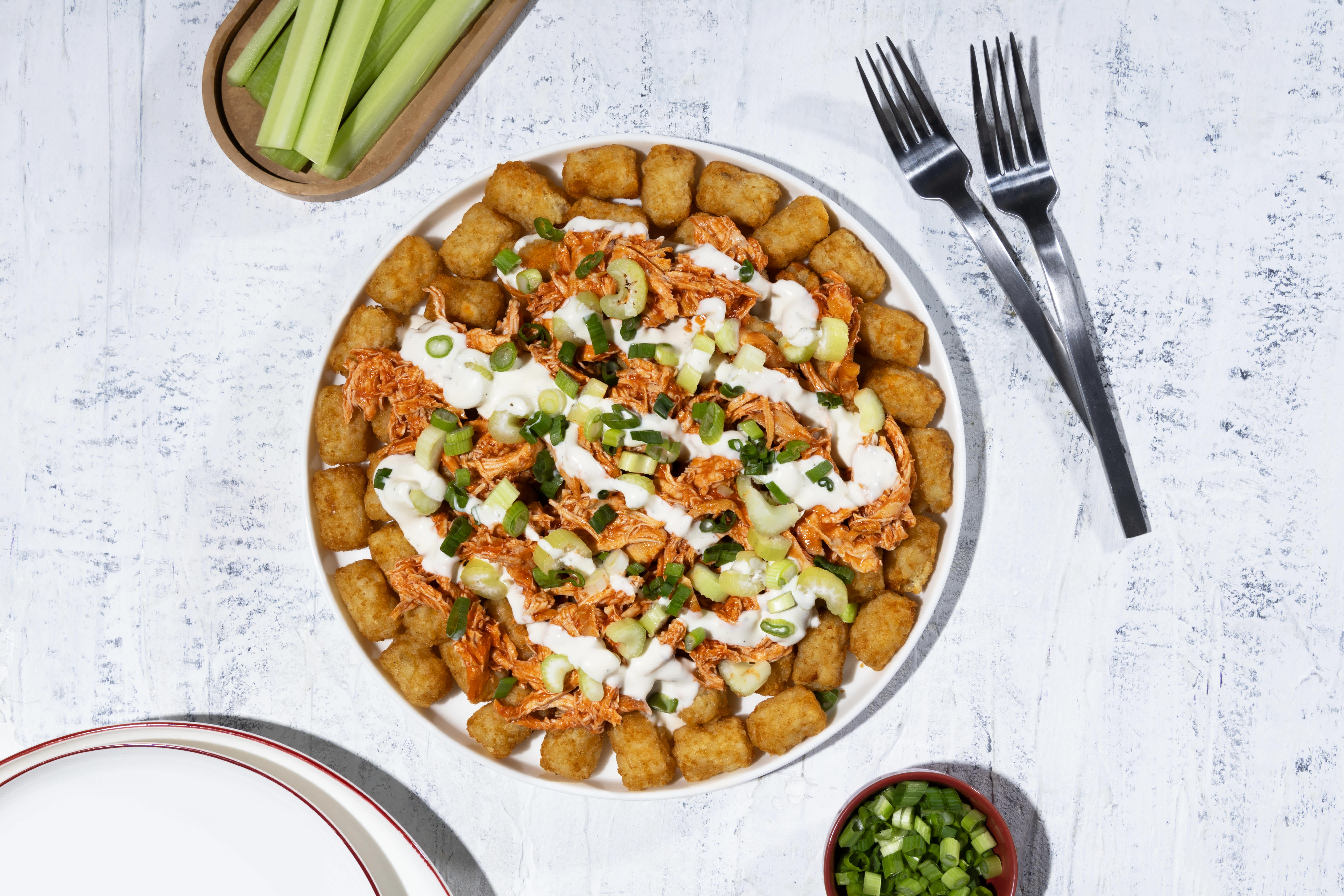 Buffalo Chicken Totchos | ORE-IDA | United States | Recipes - Kraft Heinz