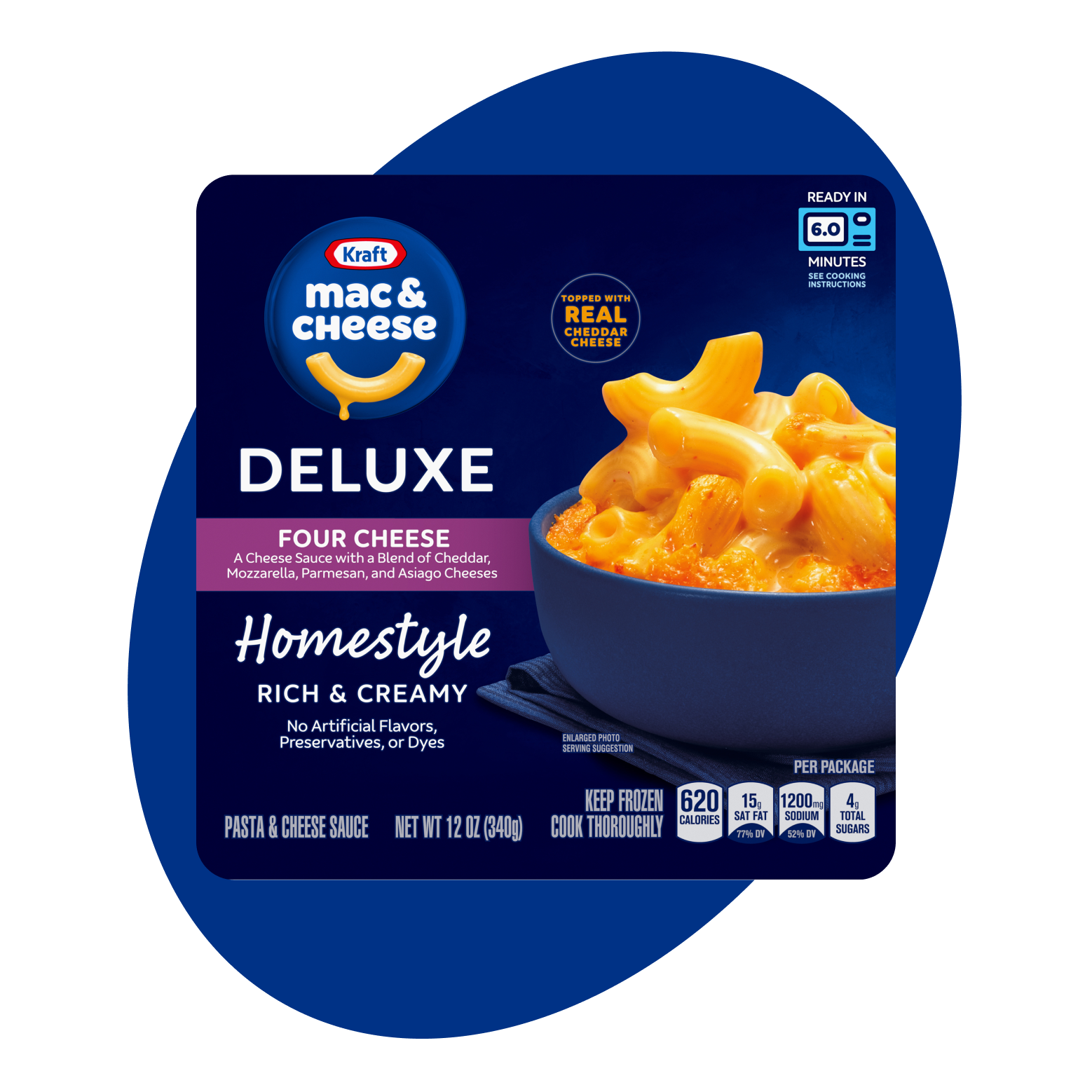 Kraft Deluxe Original Cheddar Mac And Cheese Frozen Meal - 12oz