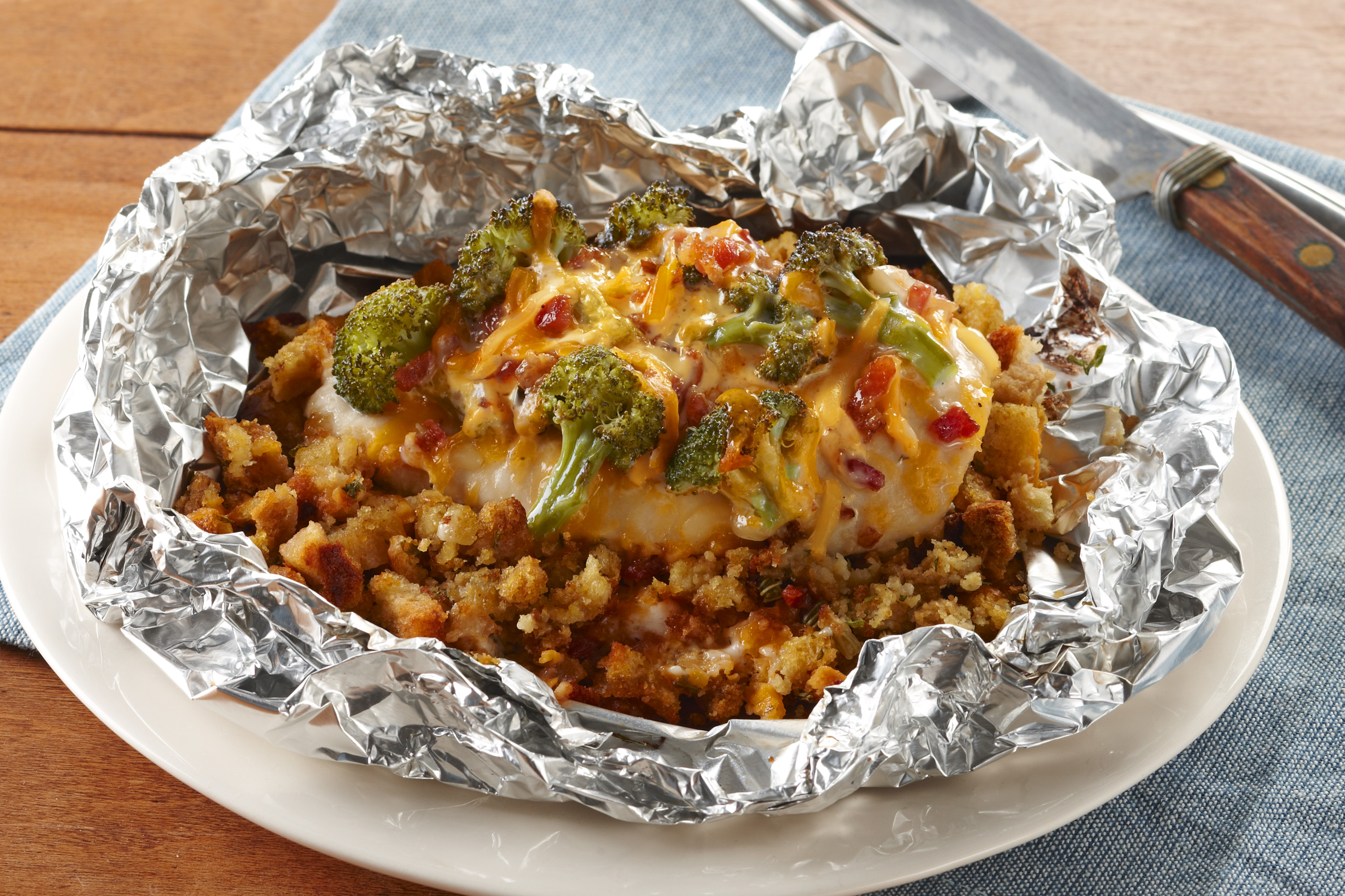 Foil-Pack Chicken & Broccoli Dinner | Stove Top | United States