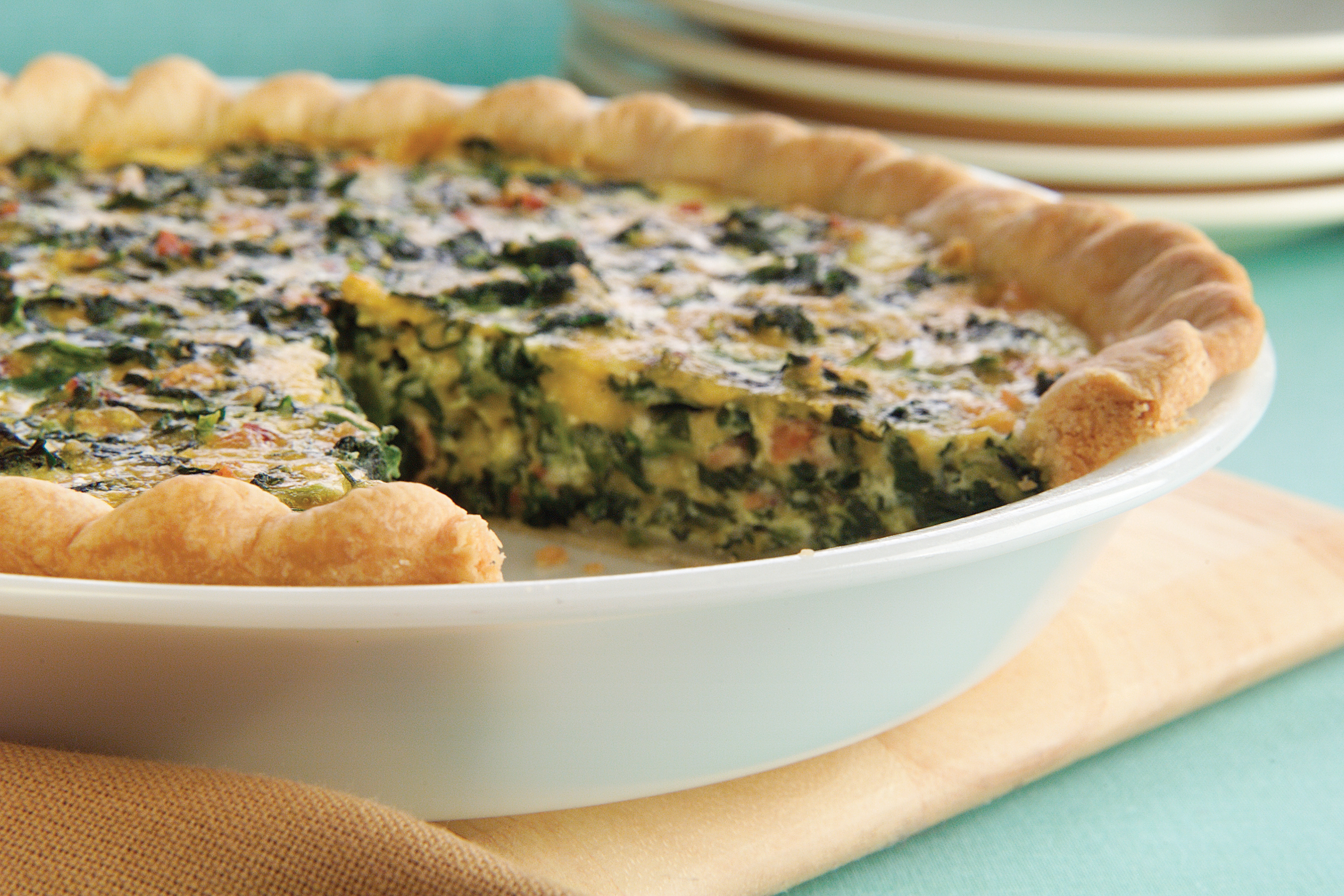Spinach Quiche with Bacon | Kraft Cheese | United States | Recipes - Kraft Heinz