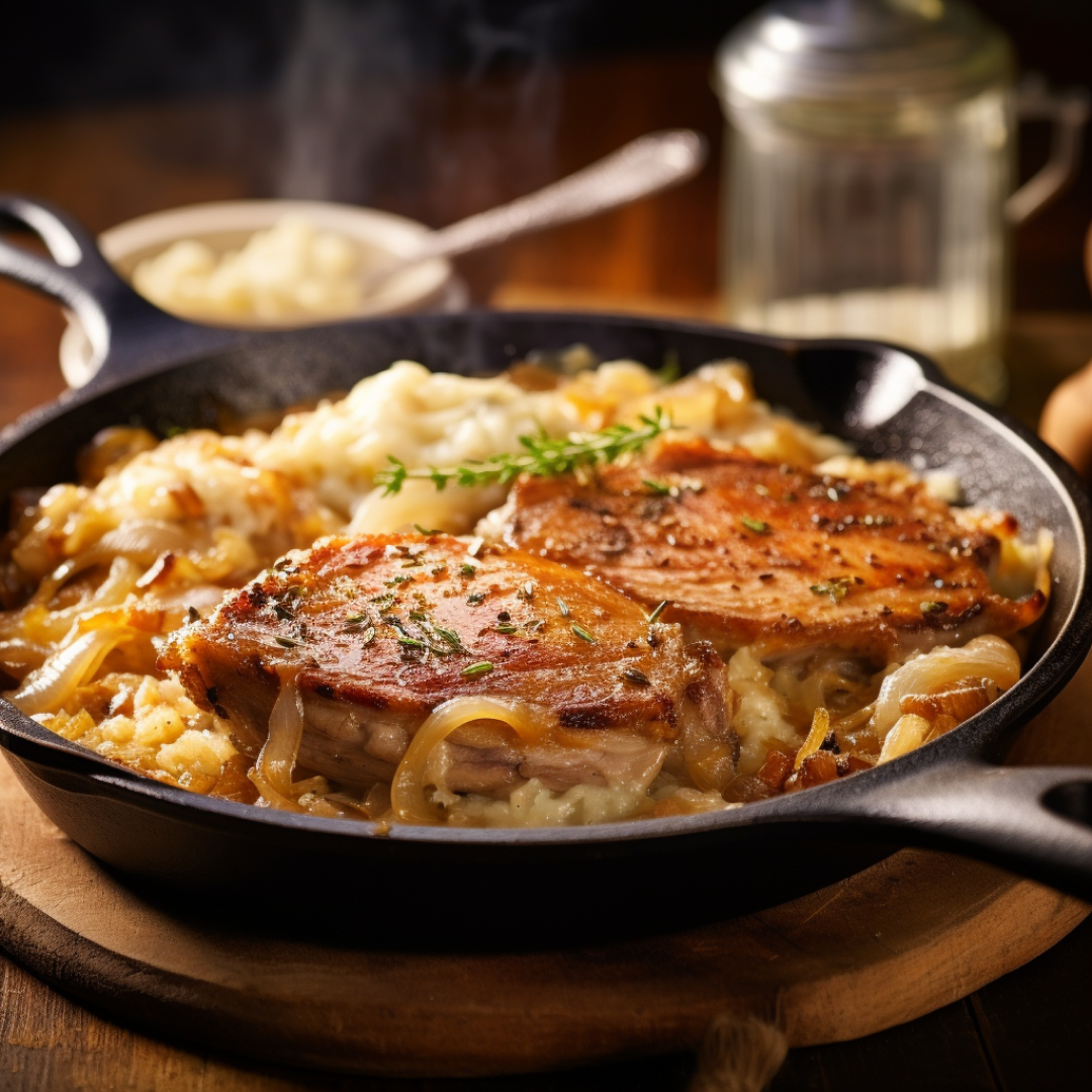 French Onion-Pork Chop Skillet | STOVE TOP | United States | Recipes - Kraft Heinz