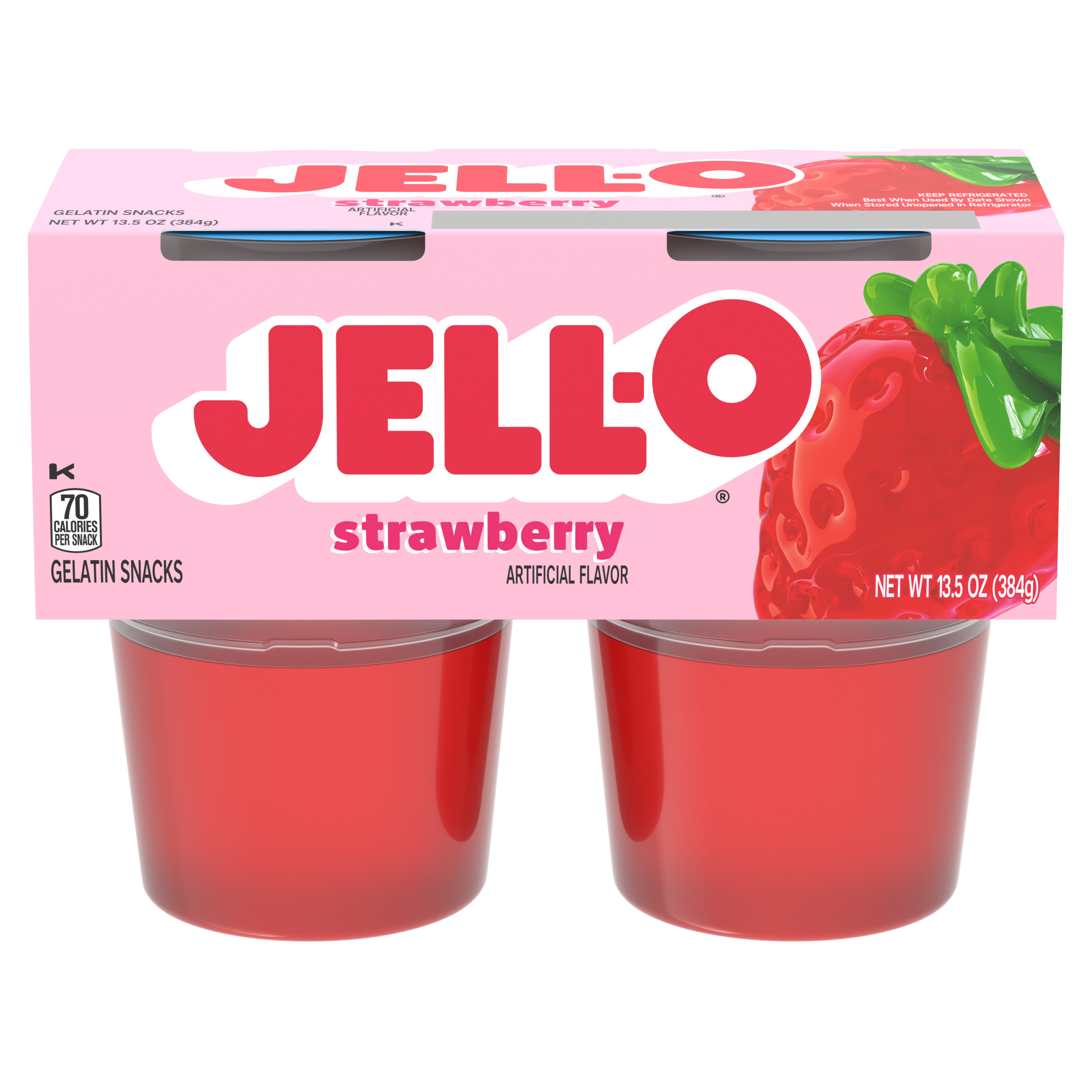 Original Strawberry Ready To Eat Jello Gelatin Snack Cups 7504