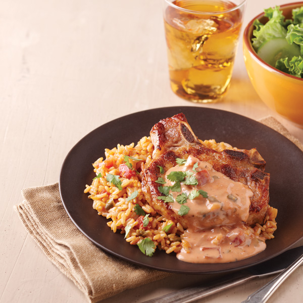 Pork Chops with Mexican Rice | VELVEETA | United States | Recipes - Kraft Heinz
