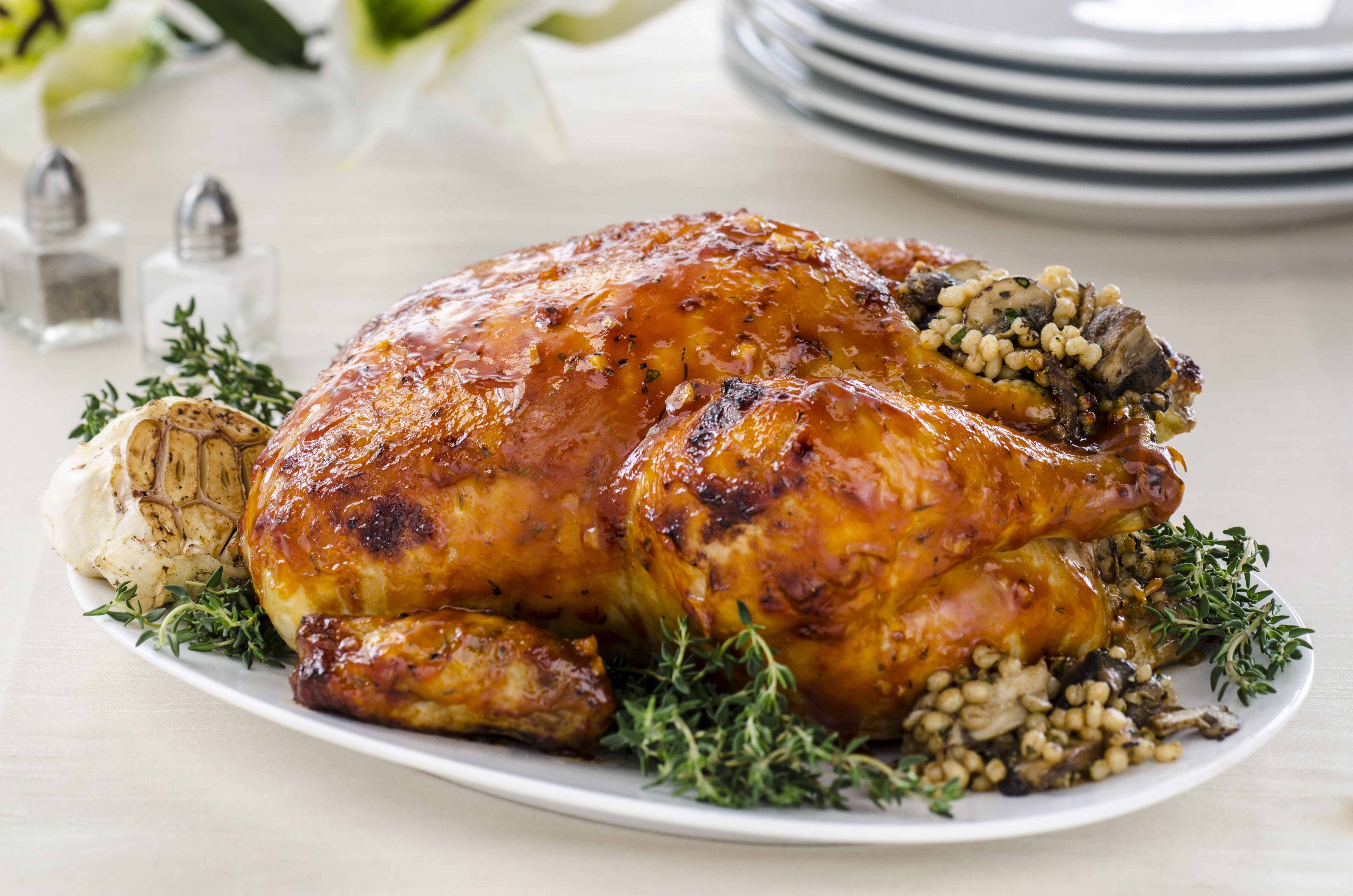 Roasted Chicken with Mushroom & Barley Stuffing | Diana Sauce | Canada | Recipes - Kraft Heinz