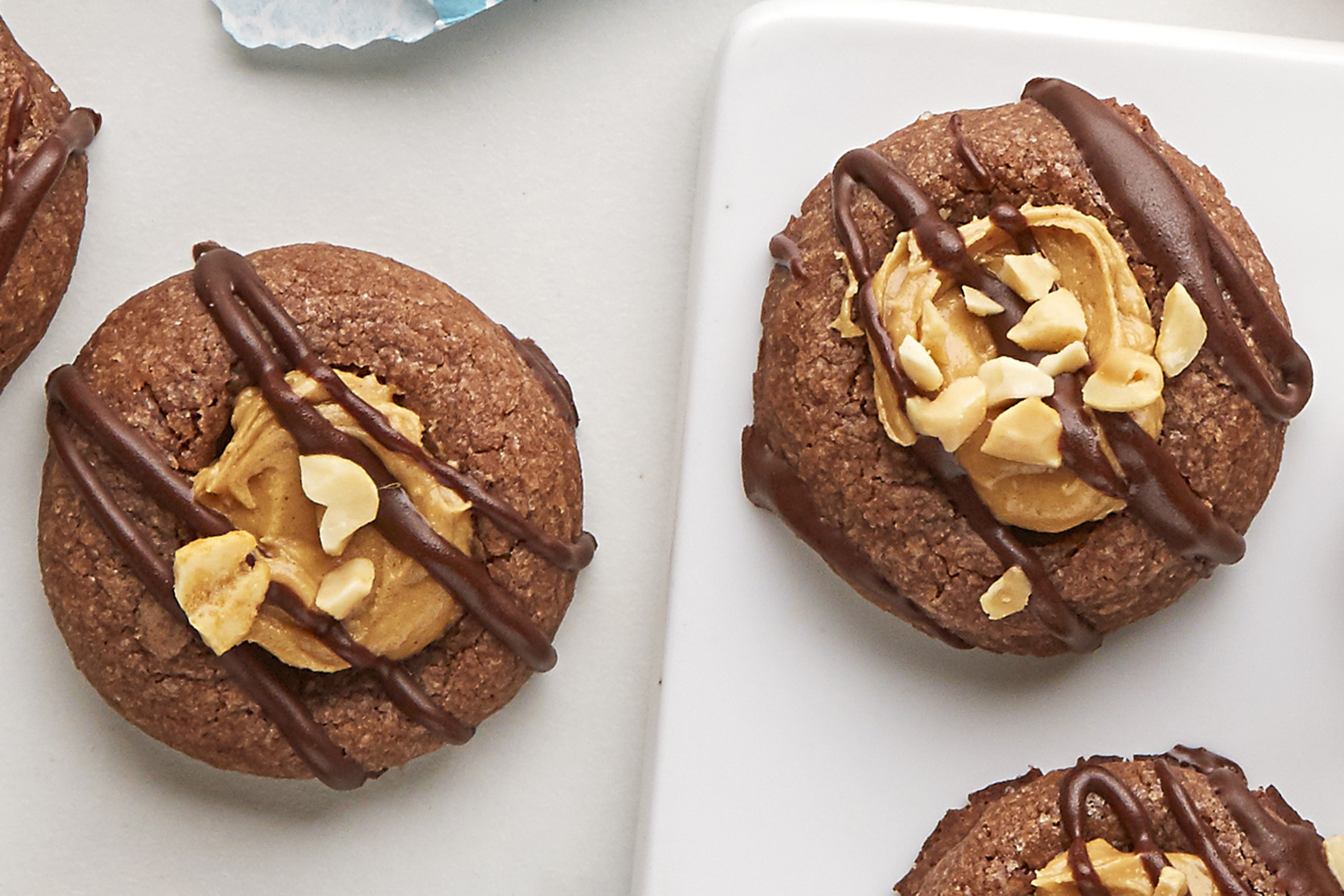Brownie-Peanut Butter Thumbprint Cookies | Kraft Peanut Butter | Canada | Recipes - Kraft Heinz