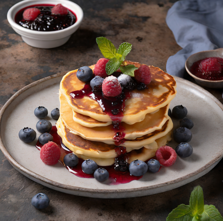 Wholewheat Pancakes with Berry Sauce | Magic Baking Powder | Canada | Recipes - Kraft Heinz