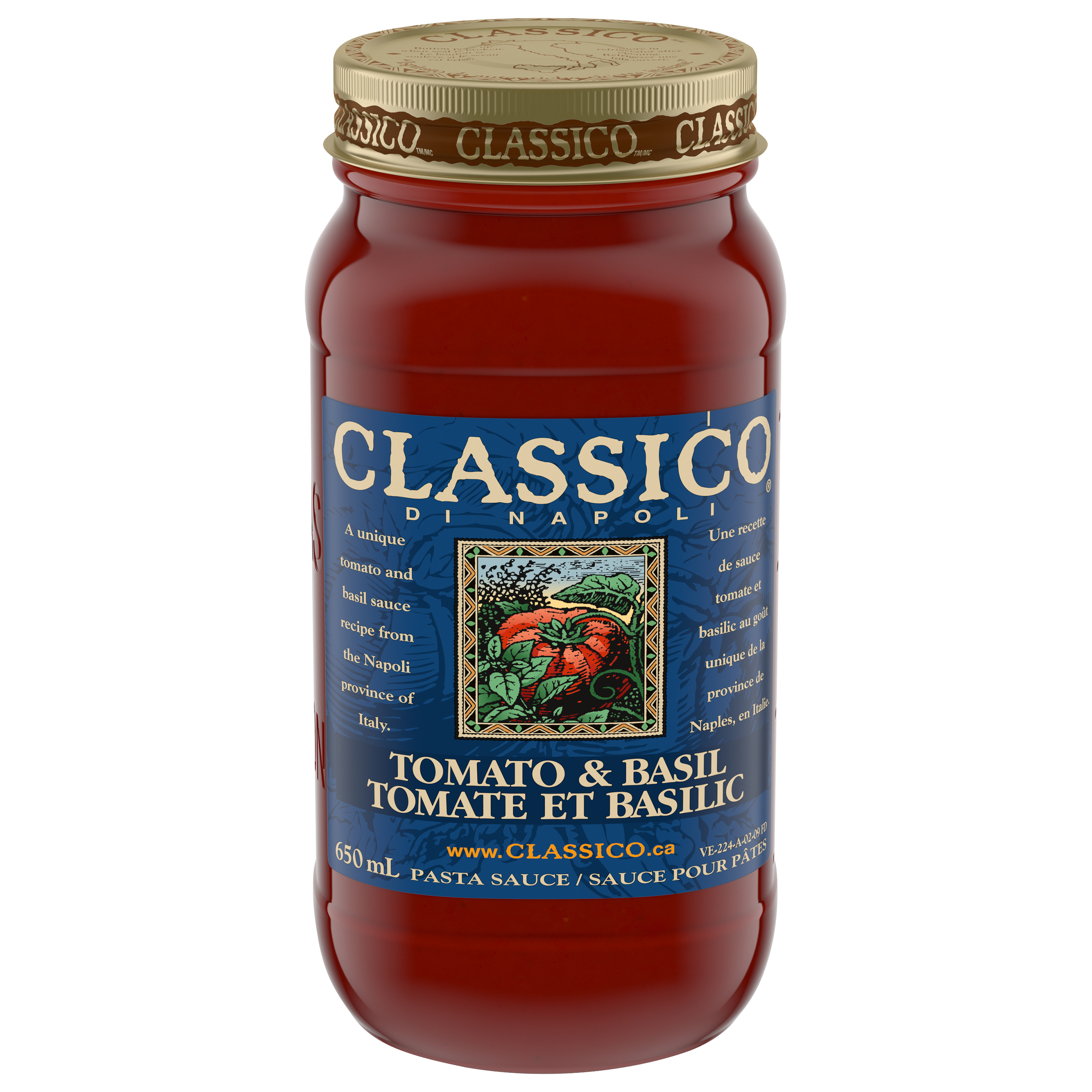 Classico Sauce Classico Tomato & Basil, 24 Ounce, 12 Jars Per Case