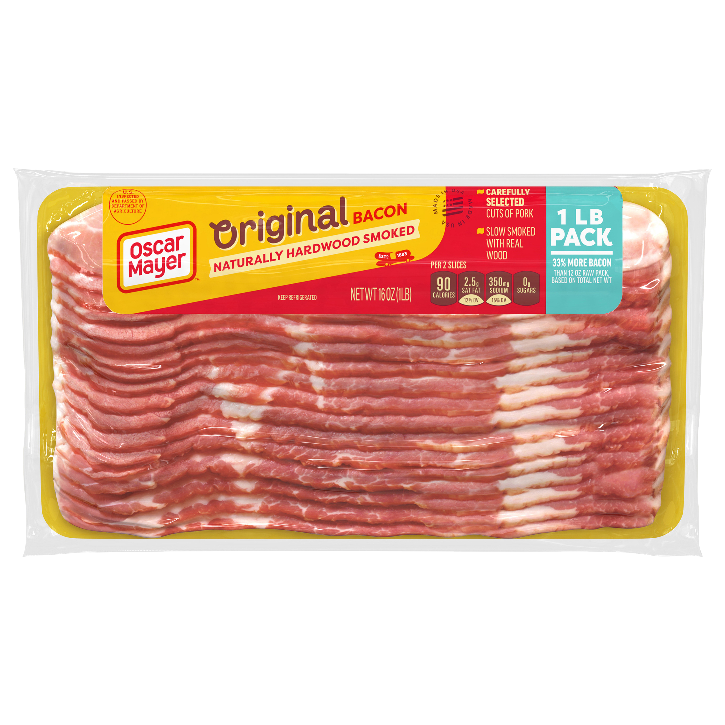 Naturally Hardwood Smoked Bacon Original | Oscar Mayer