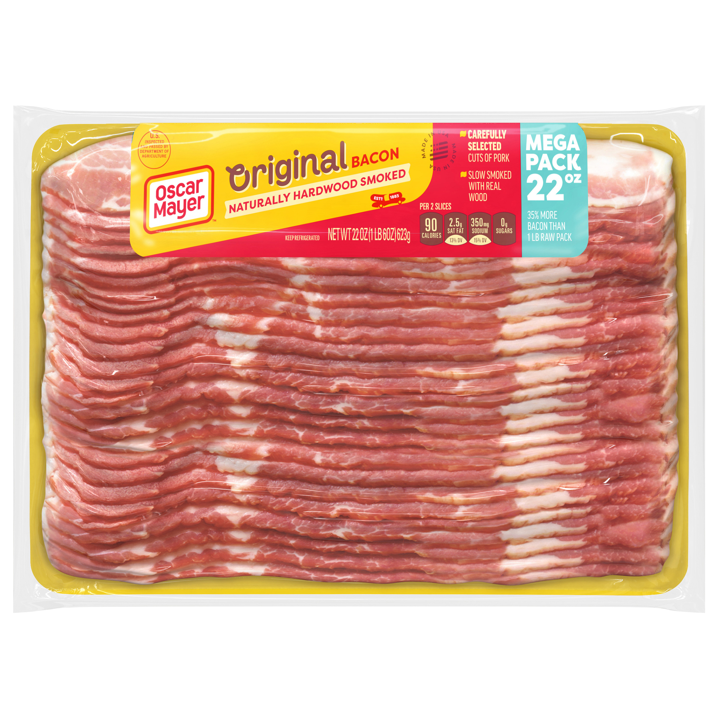 Naturally Hardwood Smoked Bacon Original | Oscar Mayer
