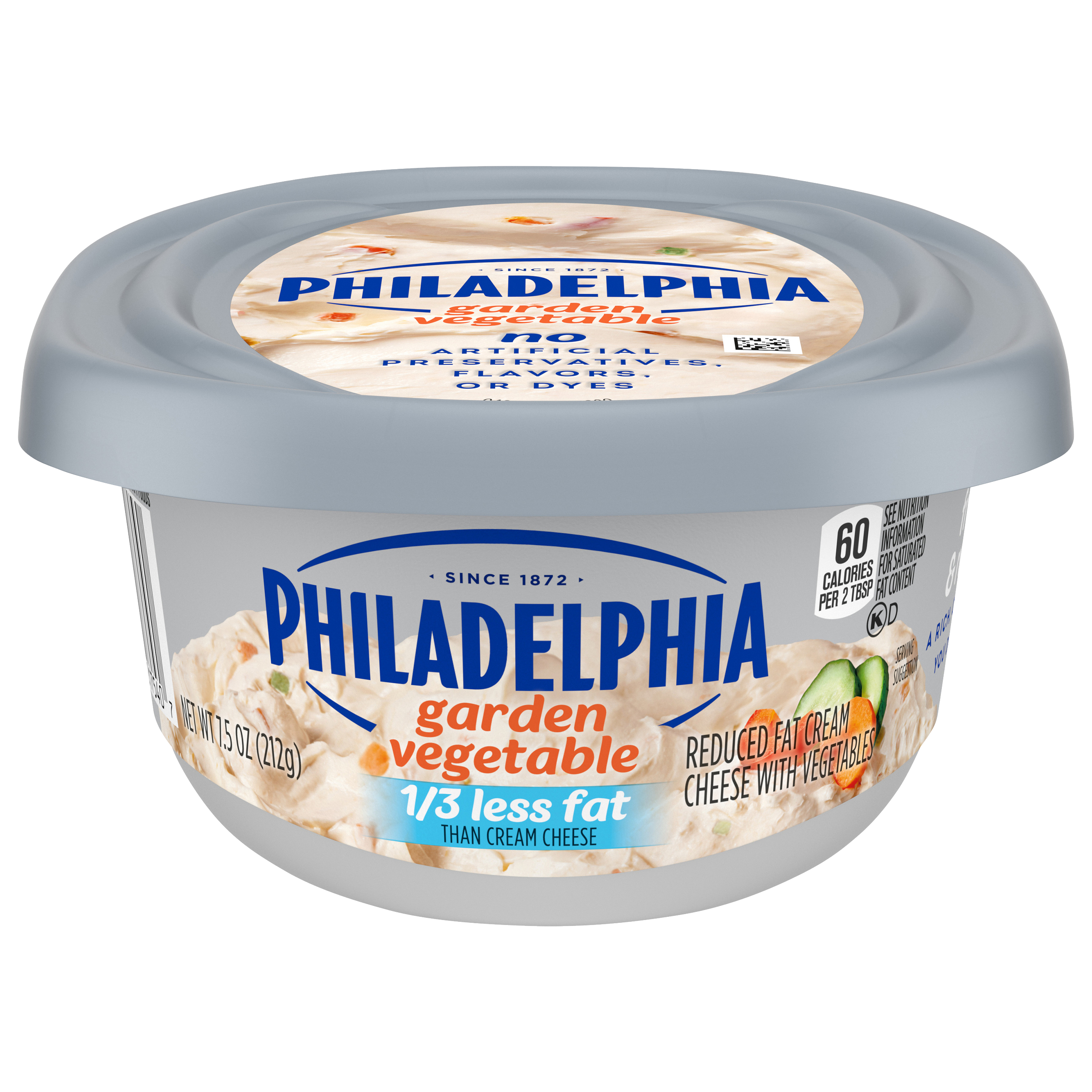 Garden Vegetable Reduced Fat Cream Cheese Spread with a Third Less