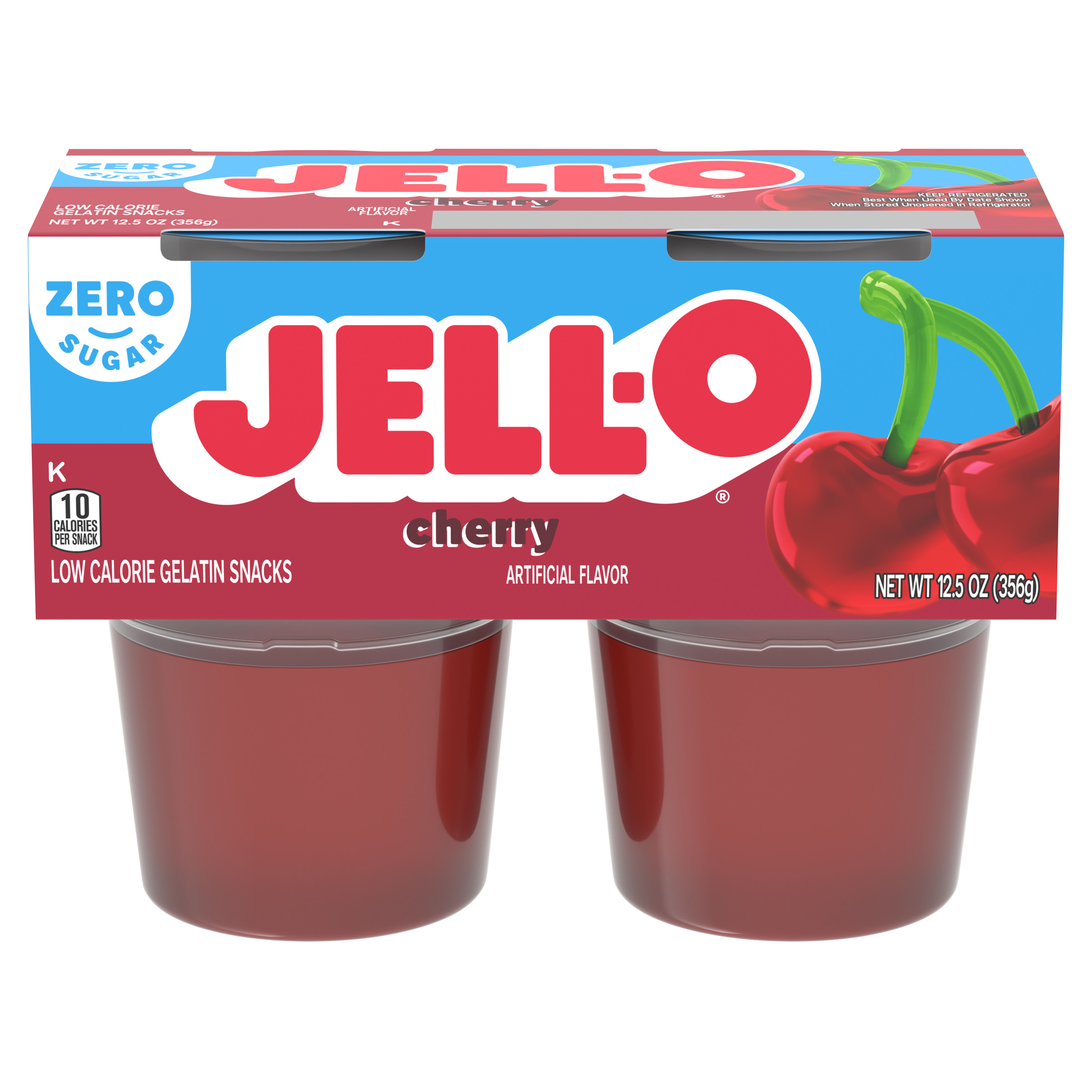 Zero Sugar Cherry Flavor Gelatin Snack Cups | Jell-O | United