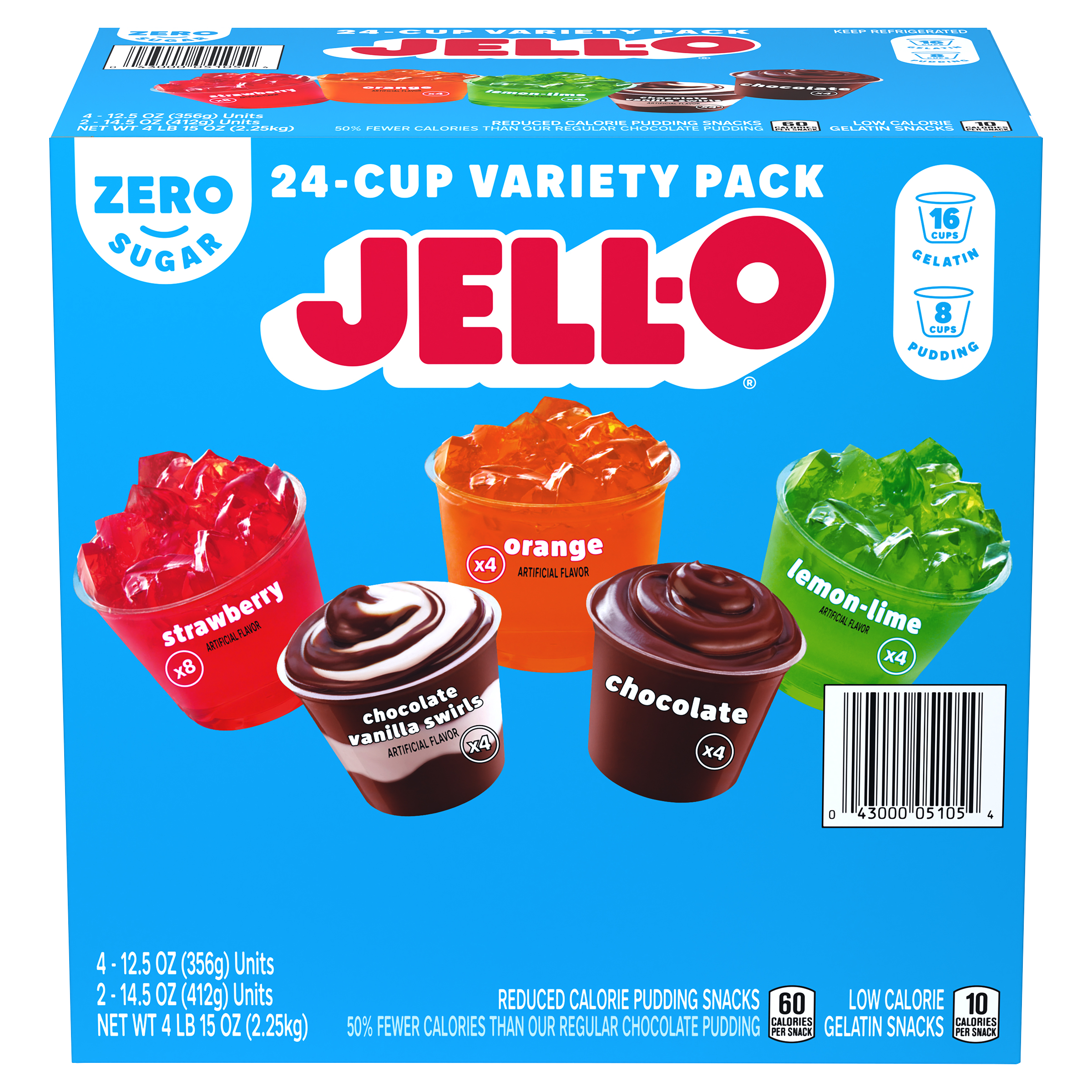 Zero Sugar Strawberry, Lemon-Lime & Orange Gelatin & Chocolate