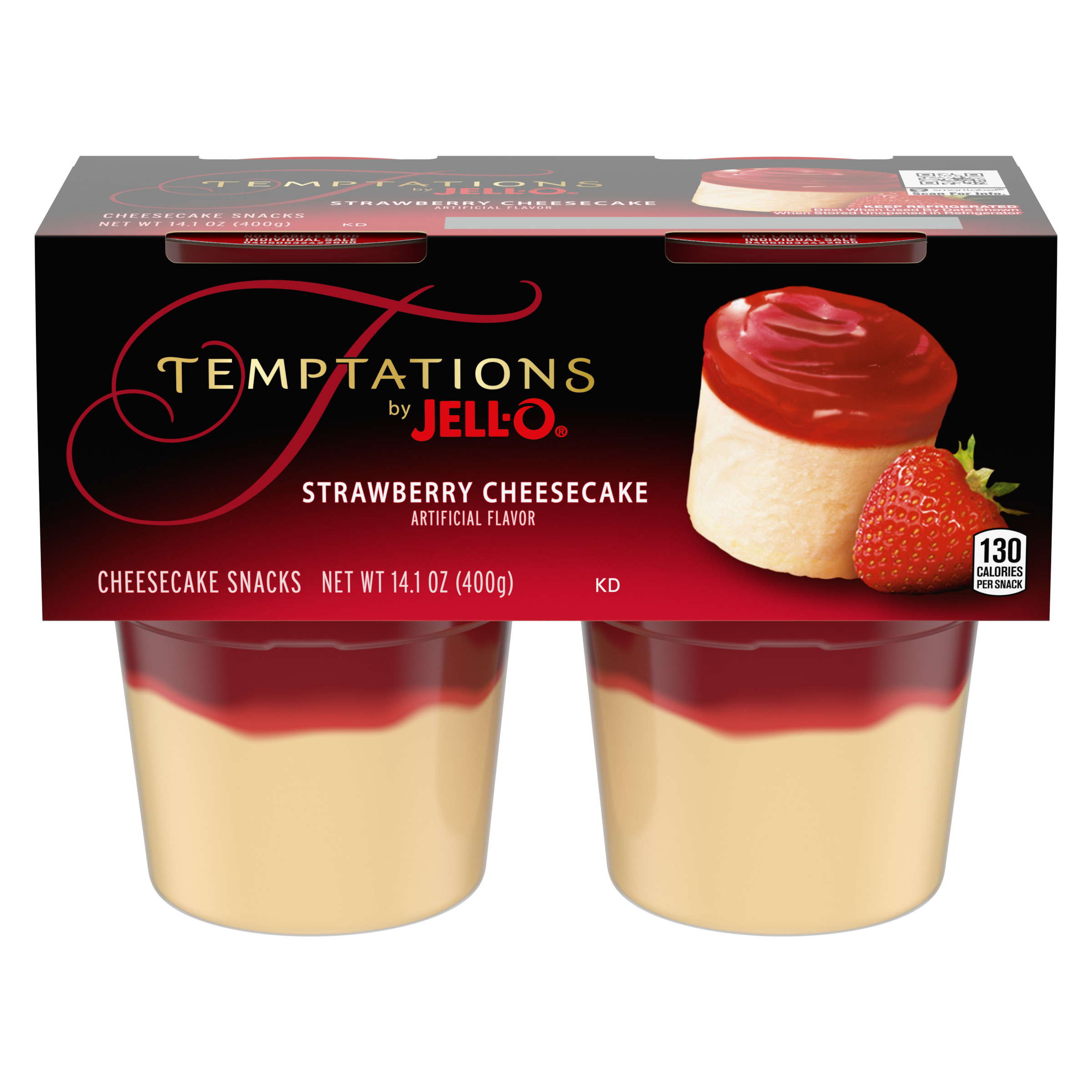 Strawberry Ready-to-Eat Cheesecake Snack Cups | Jell-O | United