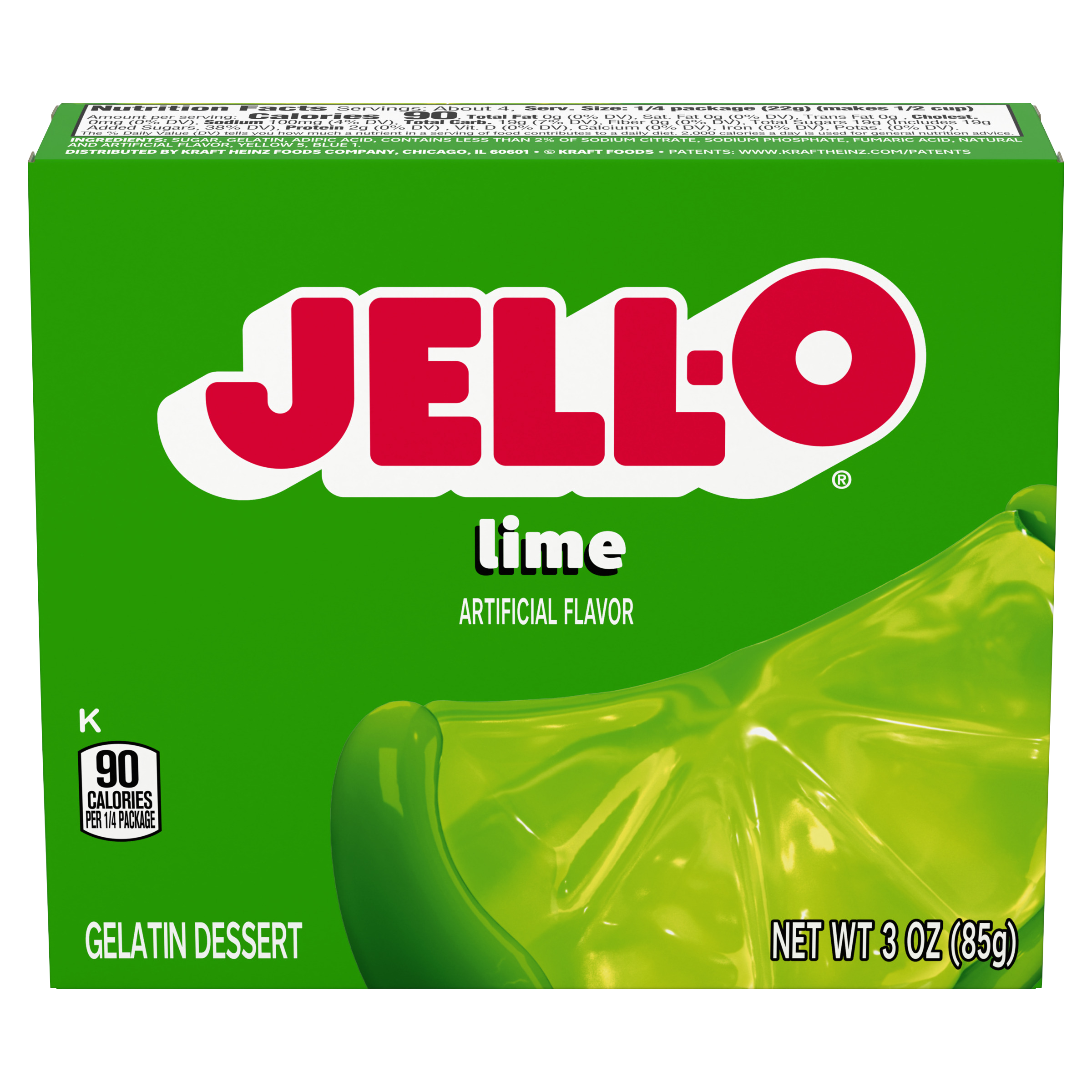 Lime Gelatin Dessert Mix | Jell-O | United States | Products - Heinz®