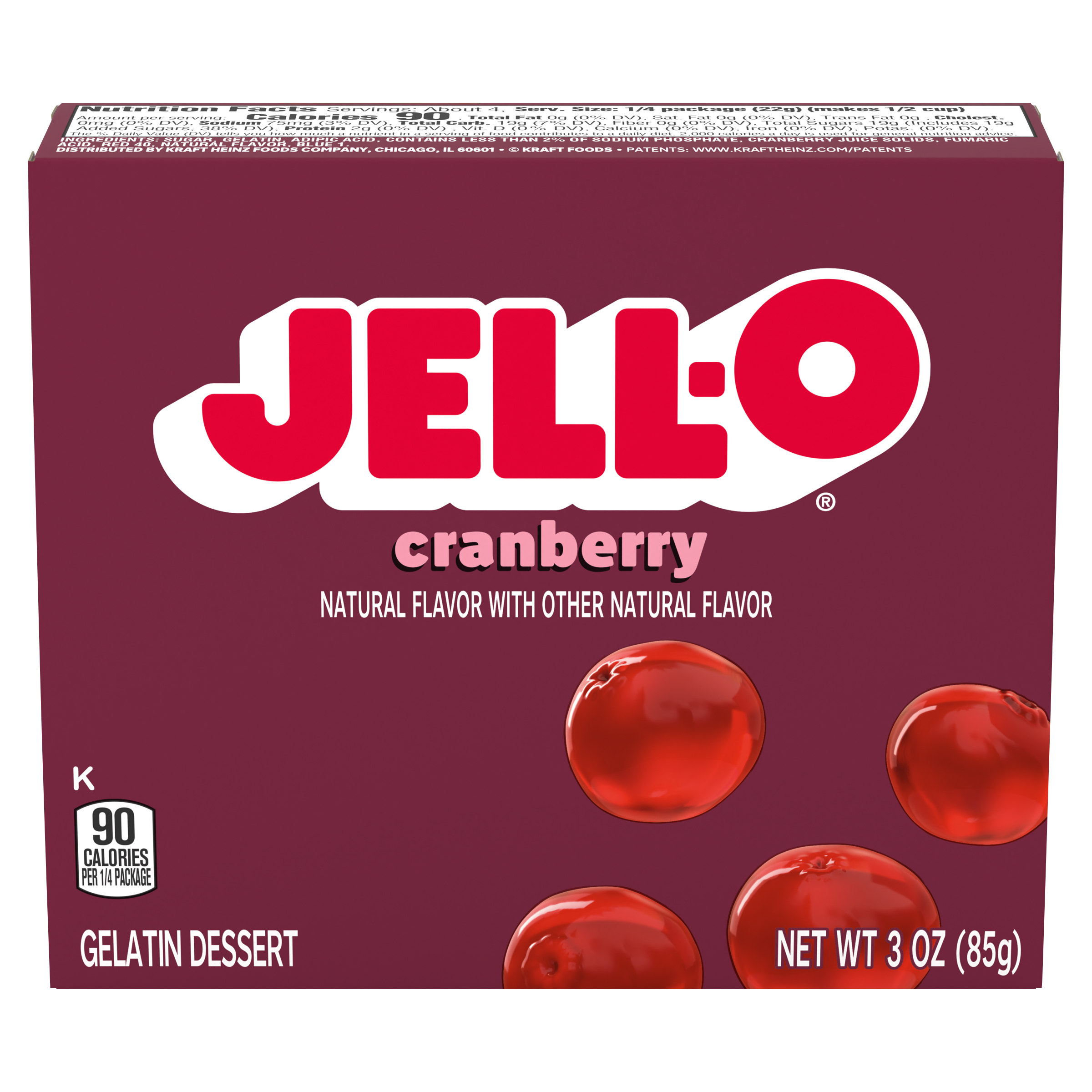 Cranberry Gelatin Dessert Mix | Jell-O | United States | Products