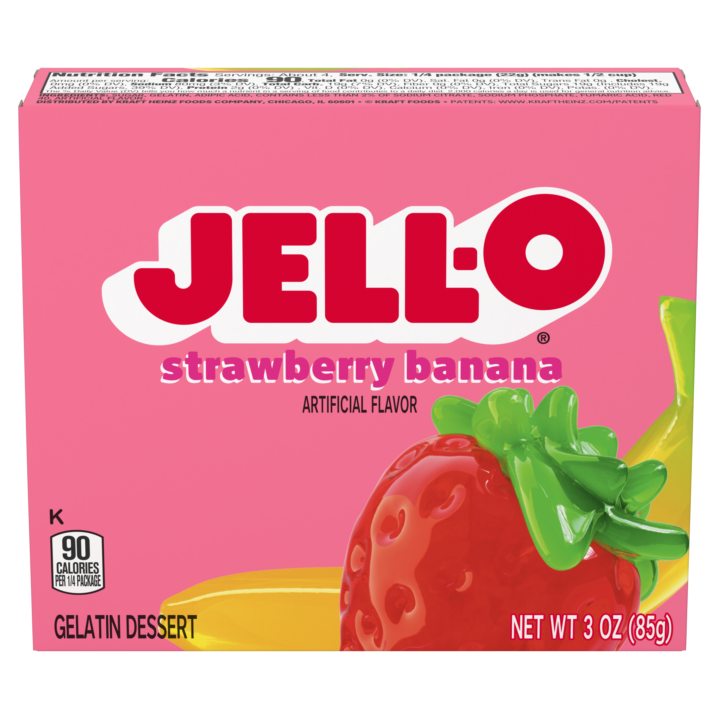Strawberry Banana Gelatin Dessert Mix | JELL-O | Products