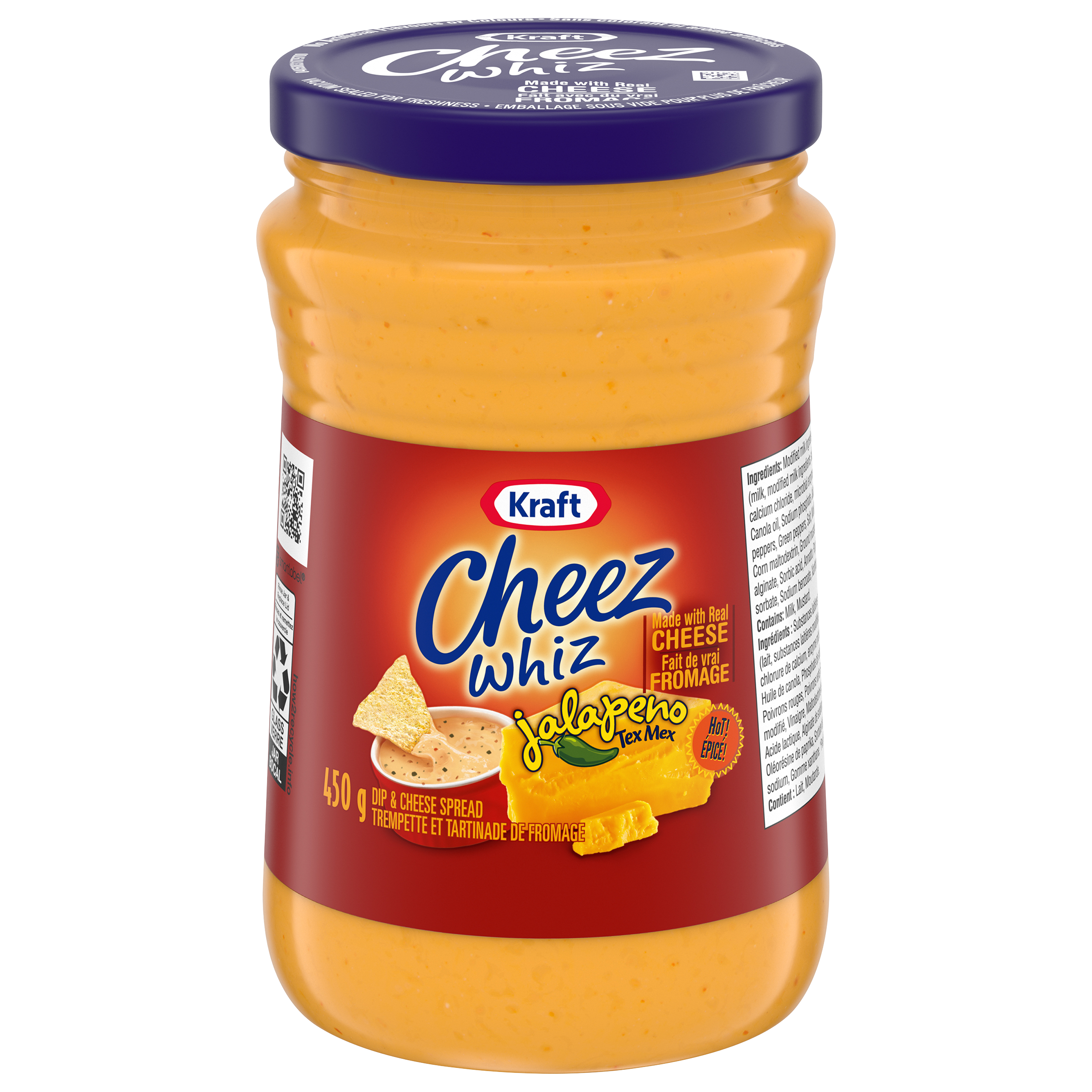 Jalapeno Tex Mex Cheese Spread | Kraft Cheez Whiz | Canada
