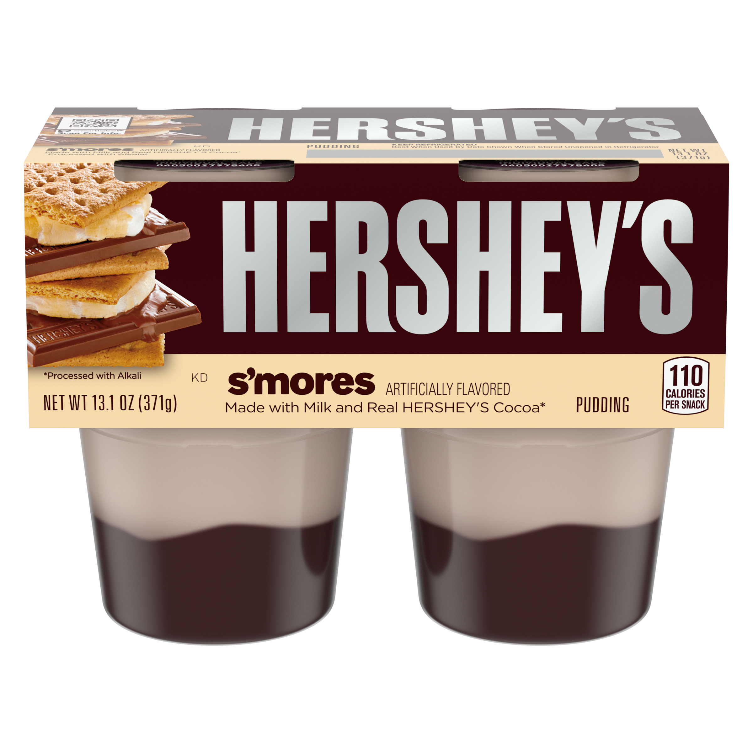 S'mores Ready-to-Eat Pudding Cups Snack with Milk & Real Cocoa