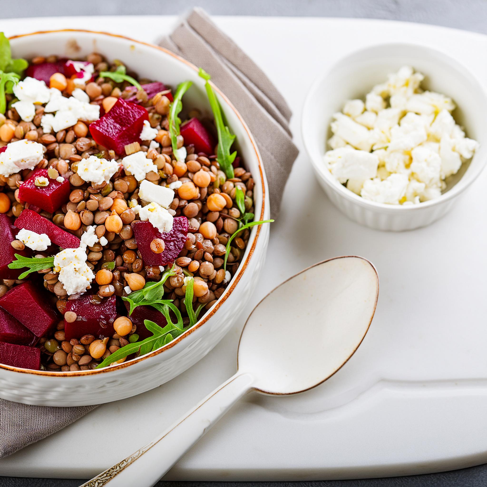 Raw beetroot, feta & lentil salad | Eta | New Zealand | Recipes - Kraft Heinz