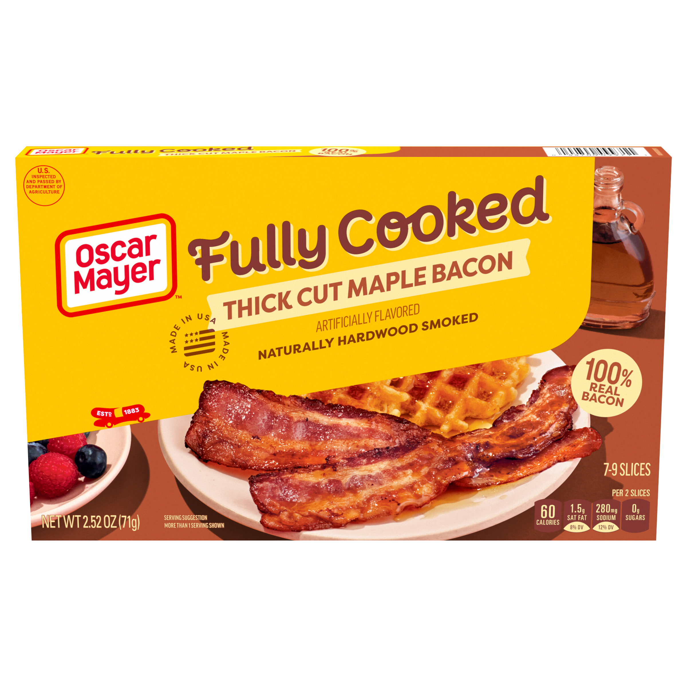 Maple Fully Cooked Thick Cut Bacon | Oscar Mayer