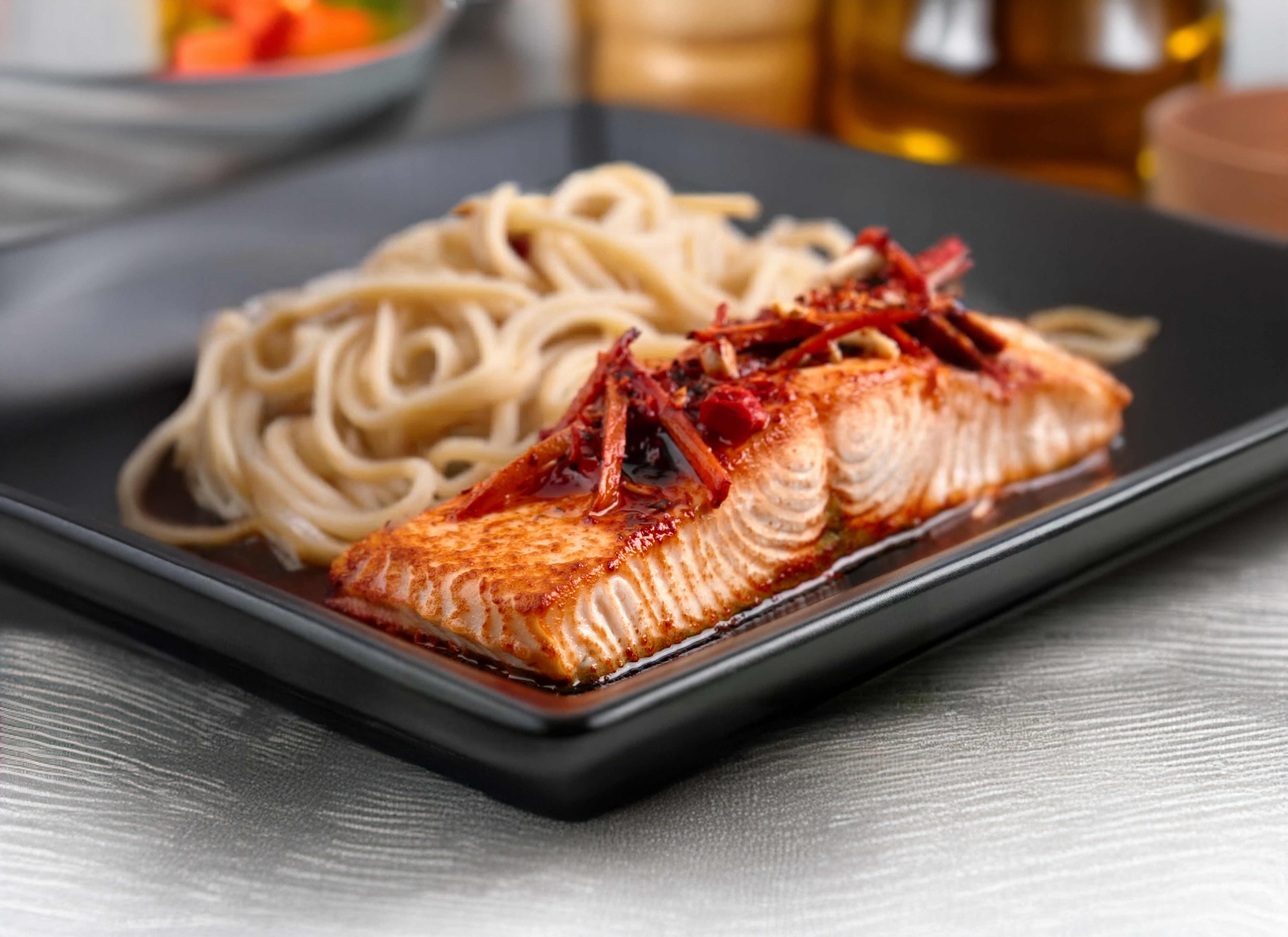 Soy, ginger and red chilli salmon | Amoy | United Kingdown | Recipes - Kraft Heinz