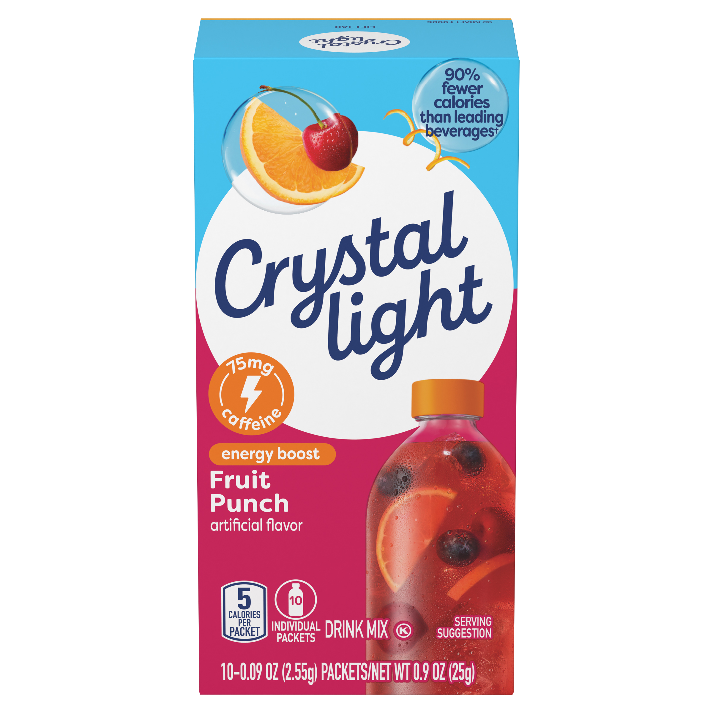 Energy Boost Fruit Punch Powdered Drink Mix | Crystal Light