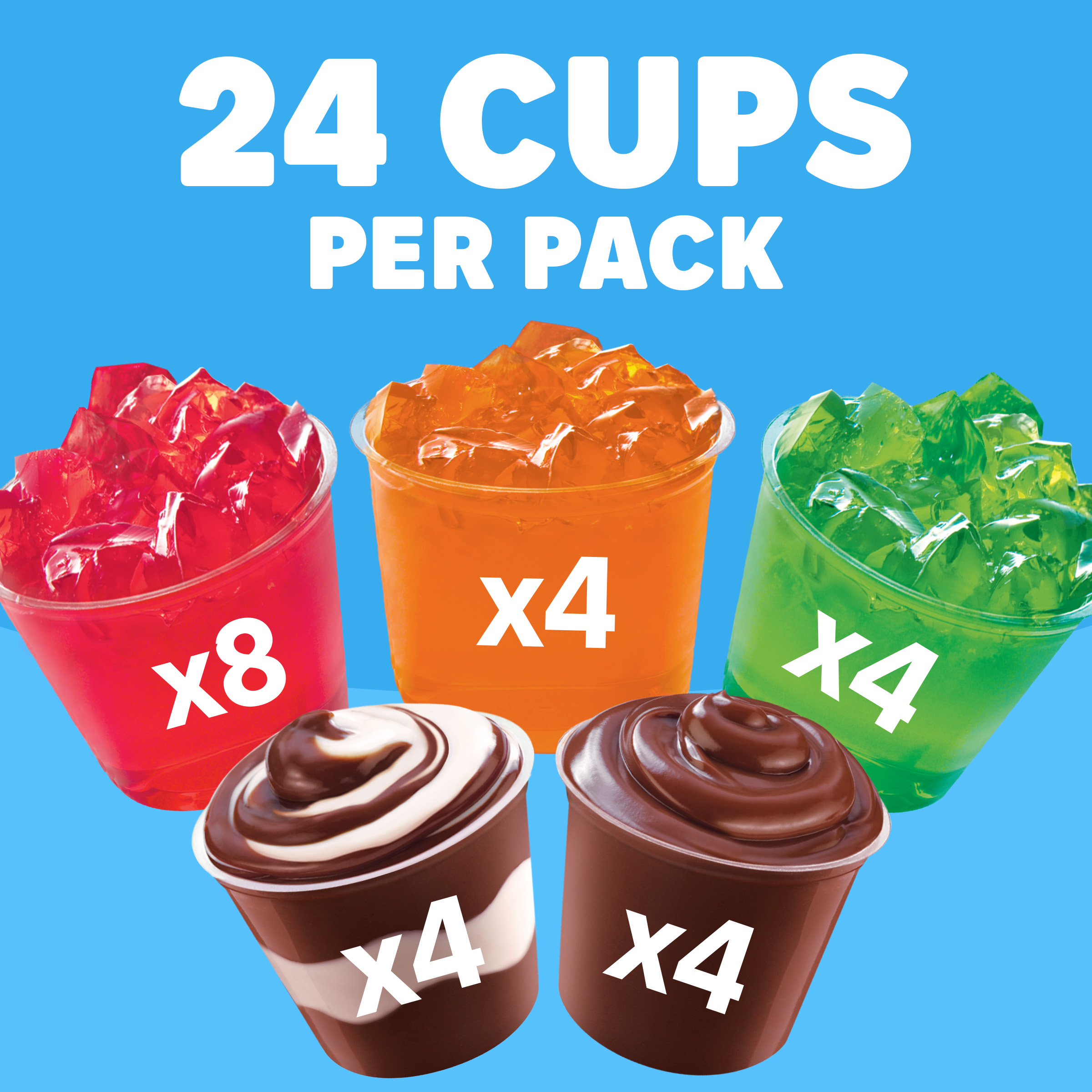 Zero Sugar Strawberry, Lemon-Lime & Orange Gelatin & Chocolate