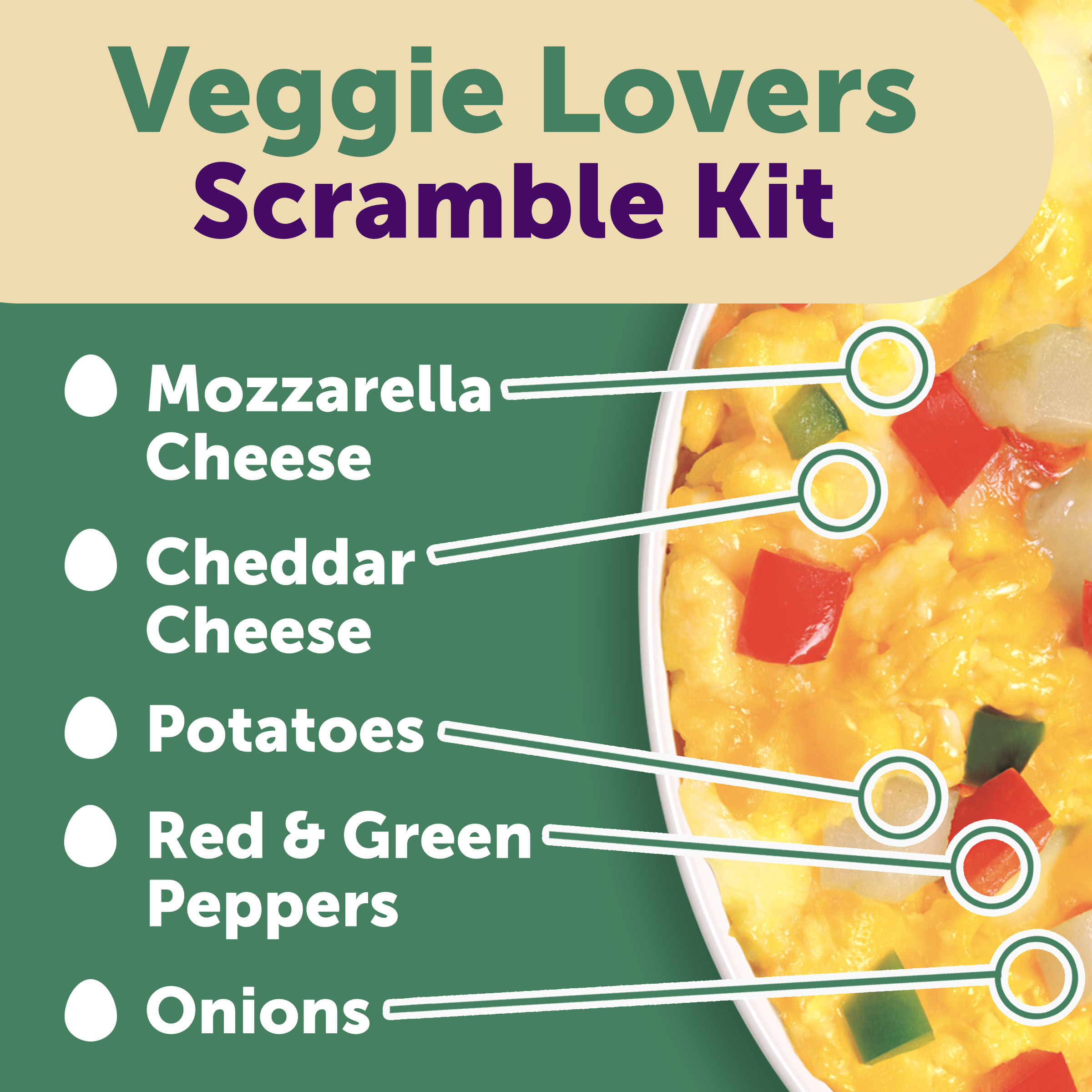 Veggie Lovers Scramble Kit | JUST CRACK AN EGG | United States