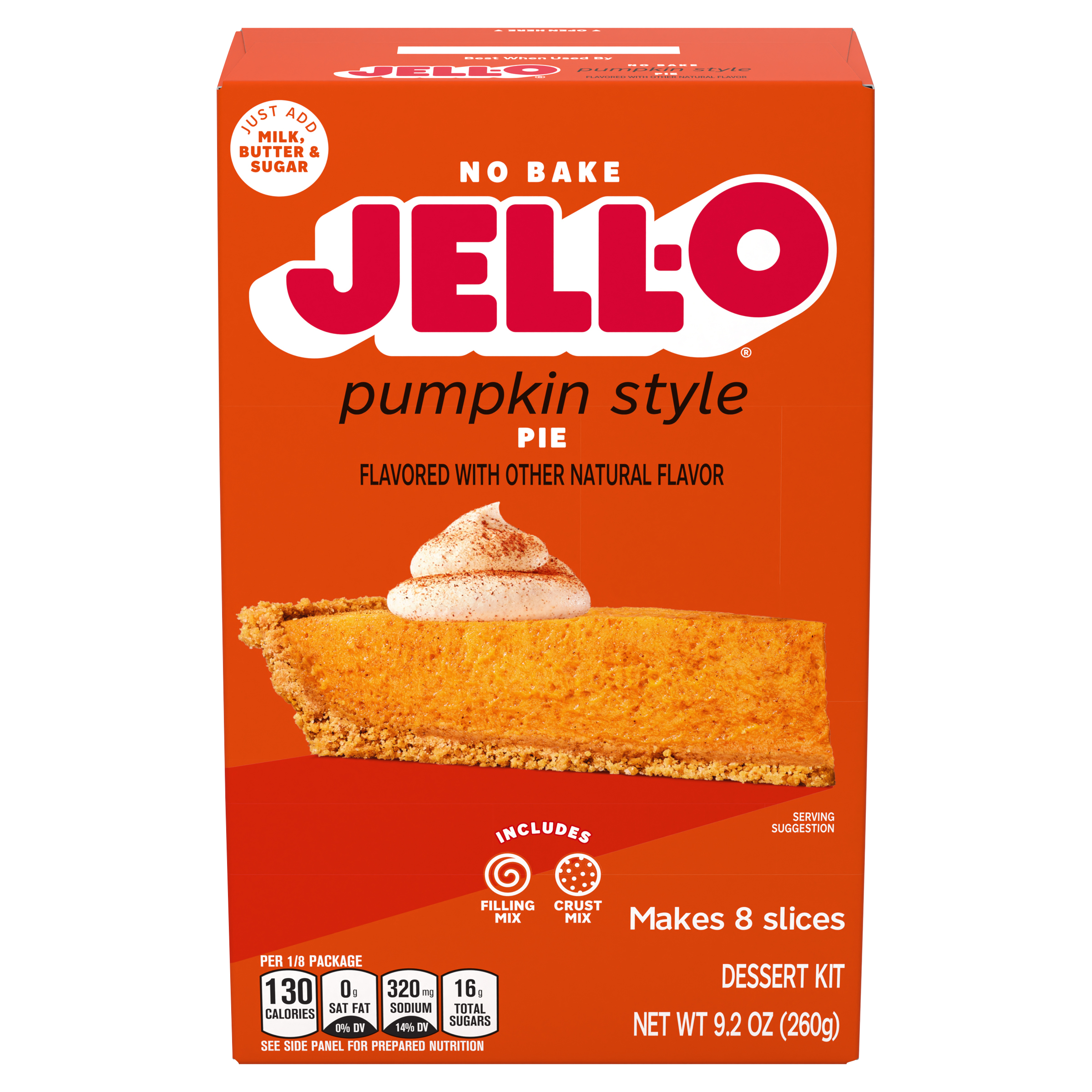 Pumpkin Style Pie Dessert Kit with Filling Mix & Crust Mix