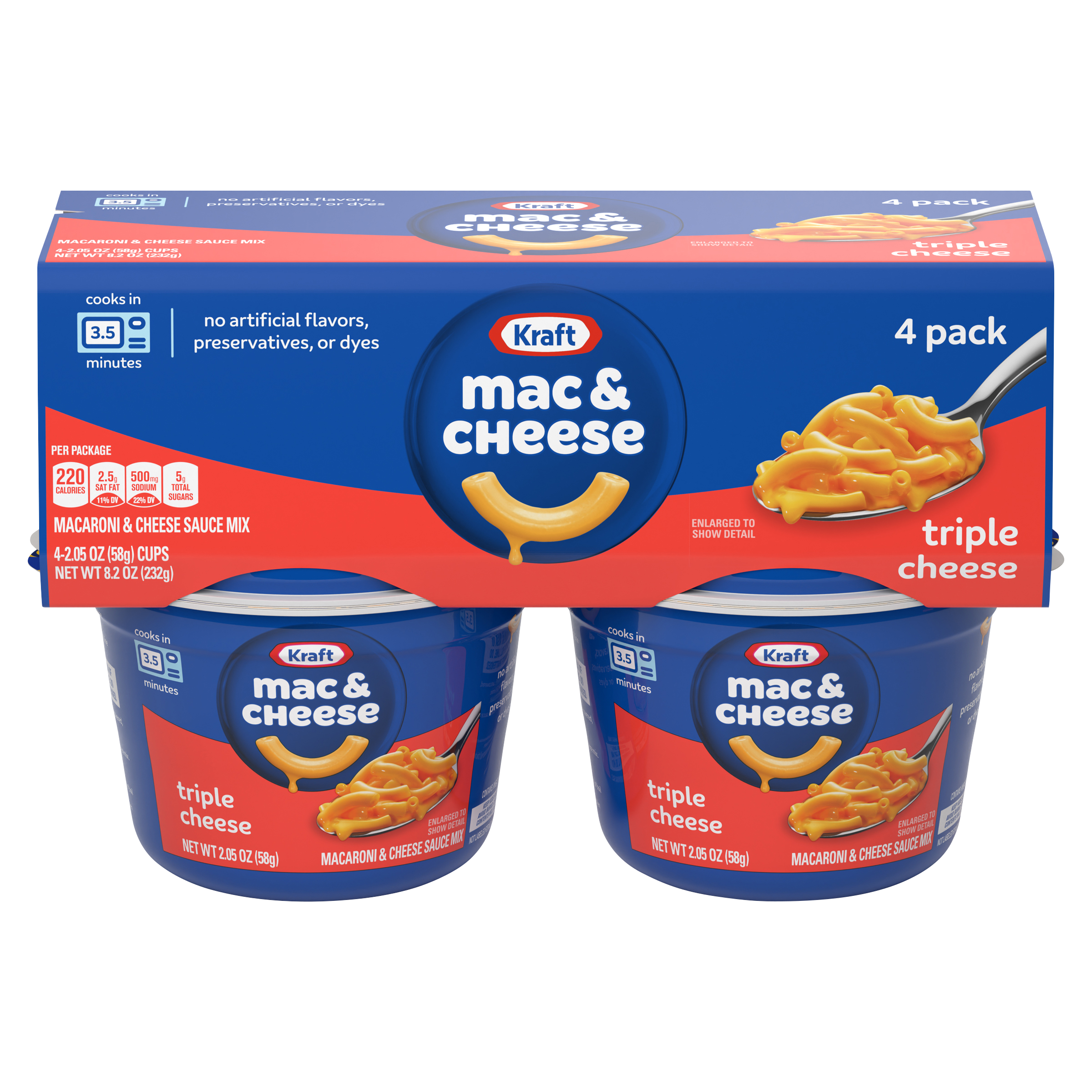 Triple Cheese Mac & Cheese Macaroni and Cheese Dinner | KRAFT MAC