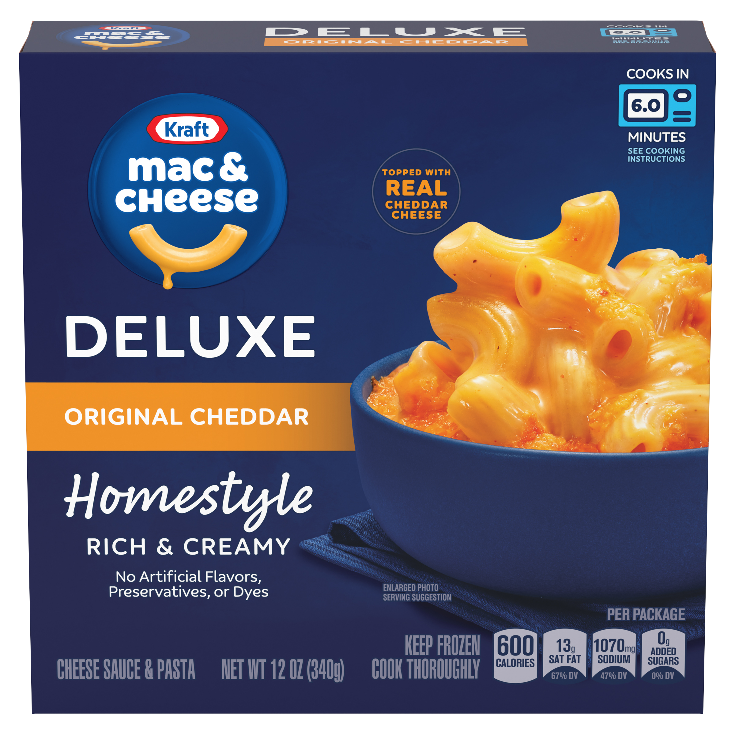 Frozen Meal, Original Cheddar Mac & Cheese, Macaroni and