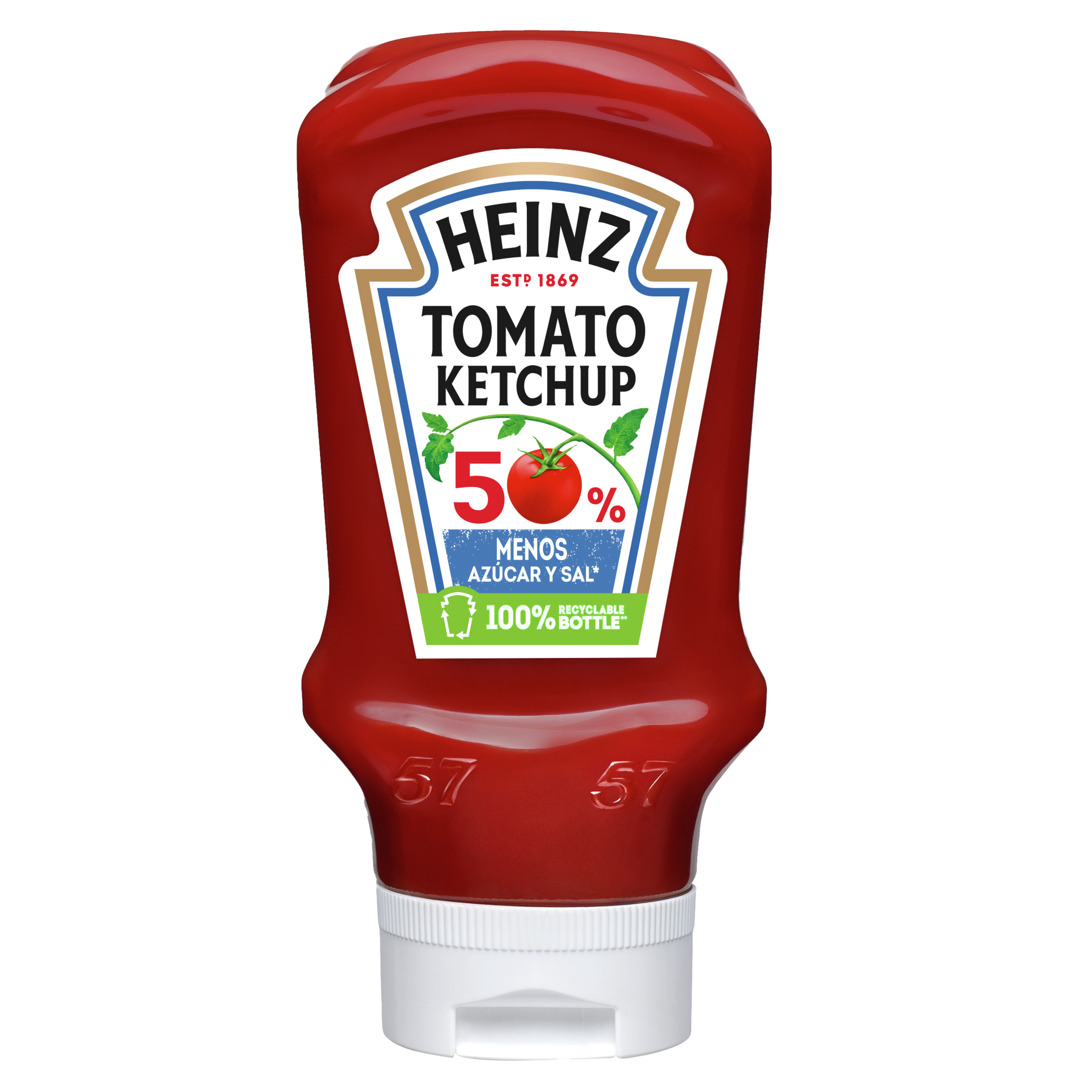 Ketchup 50% Menos Açúcar E Sal | Heinz, image size:2400x2400