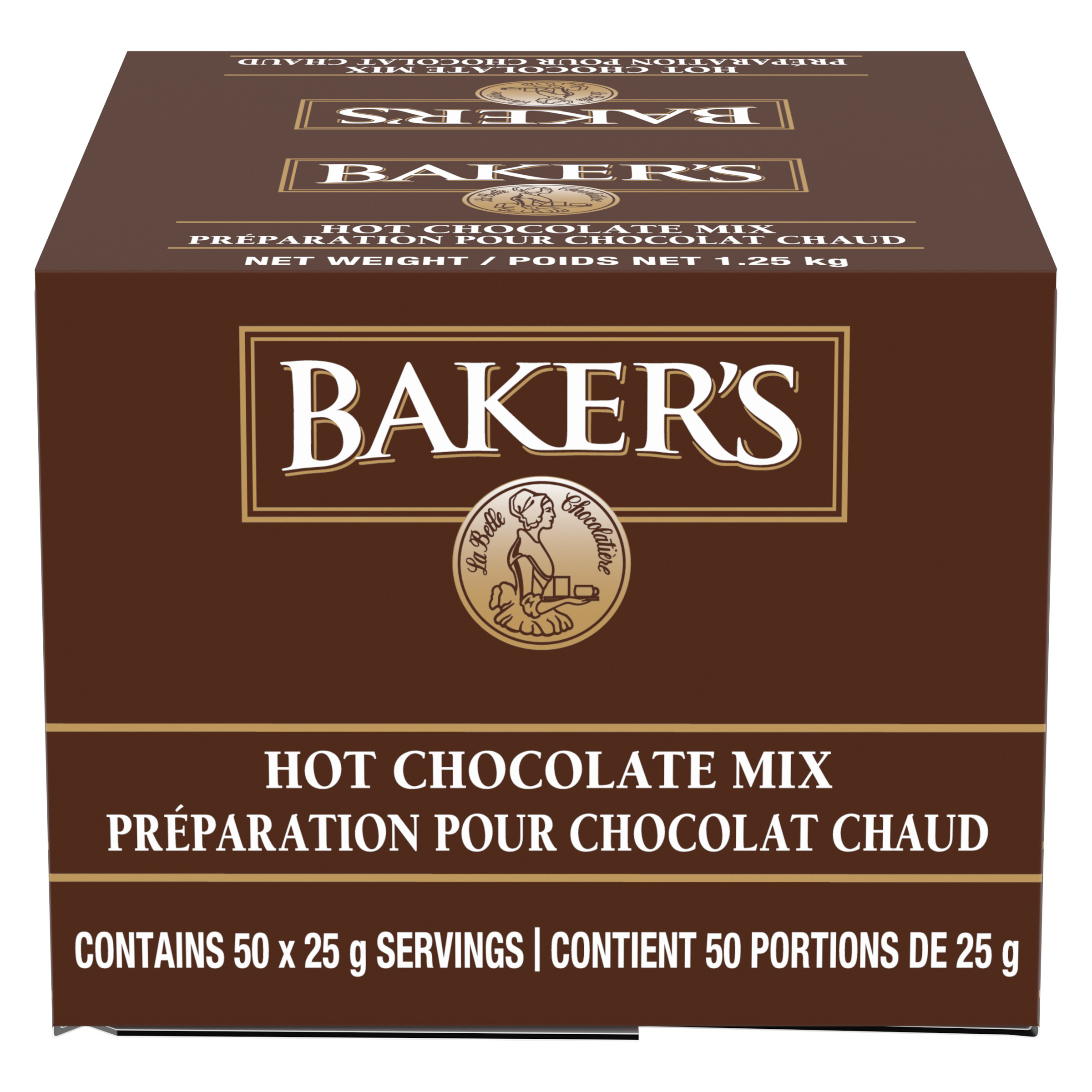 Baker's Hot Chocolate Mix Packets (100 x 25 g Packets), 2.5