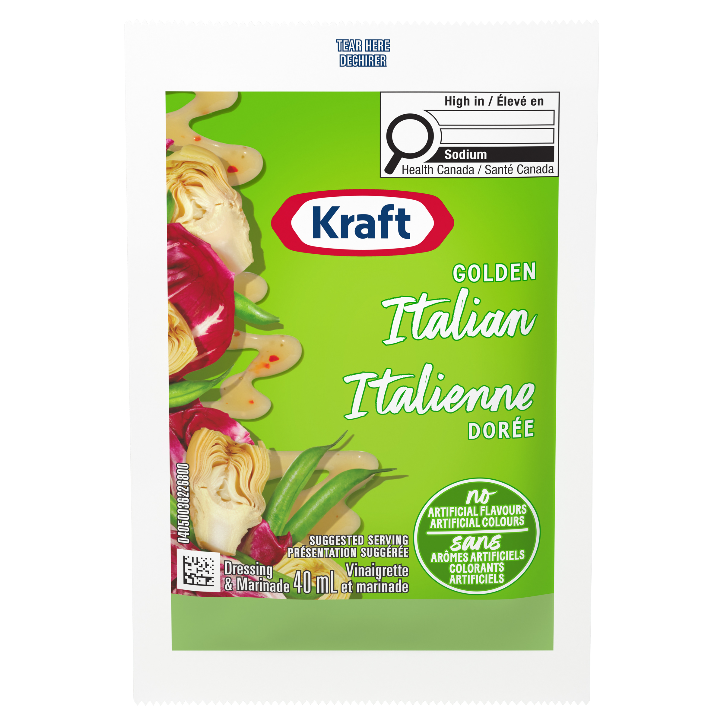 Kraft Golden Italian Salad Dressing (100 x 40 ML Packets), 4 LT | Away From  Home