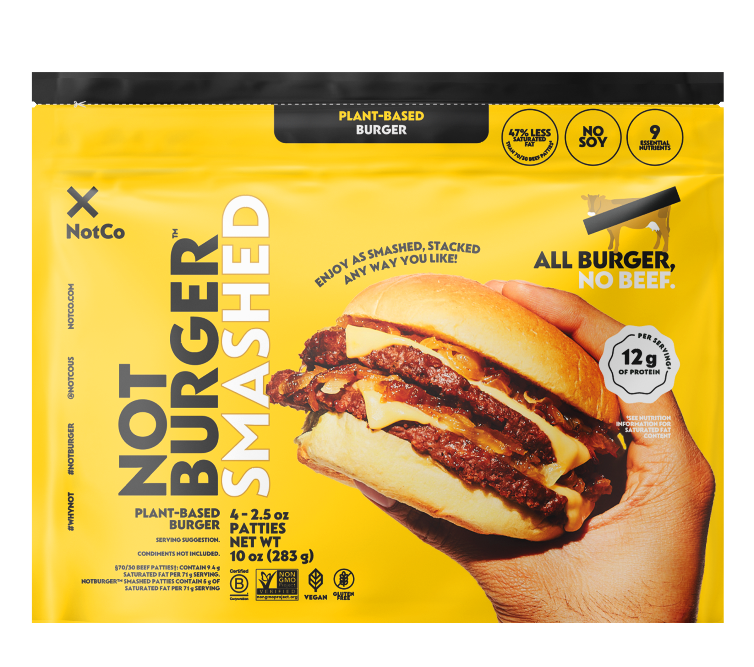 NotBurger Smashed Frozen Plant-Based Burger Patties | United