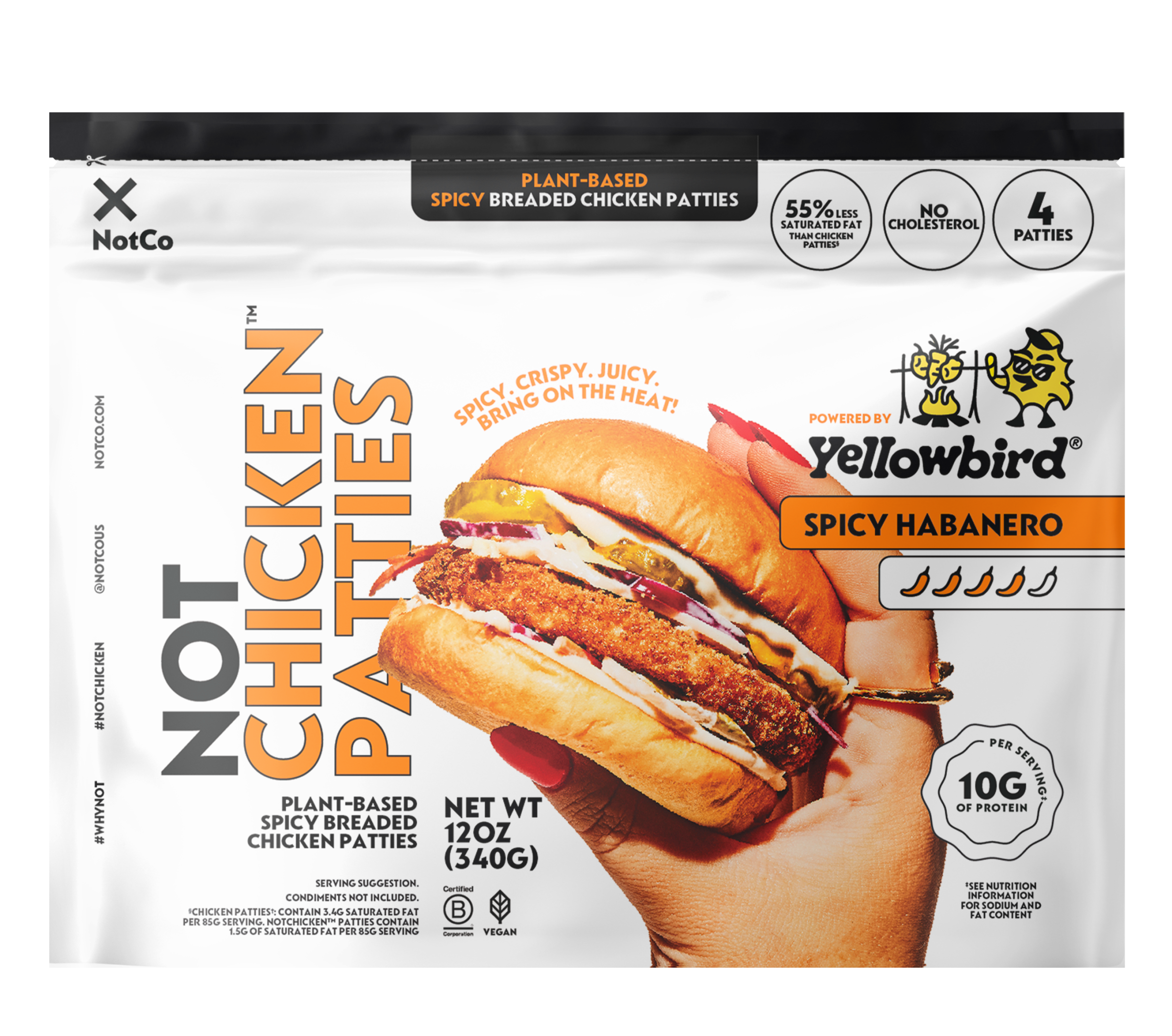 NotChicken Yellowbird Spicy Habanero Frozen Plant-Based Chicken