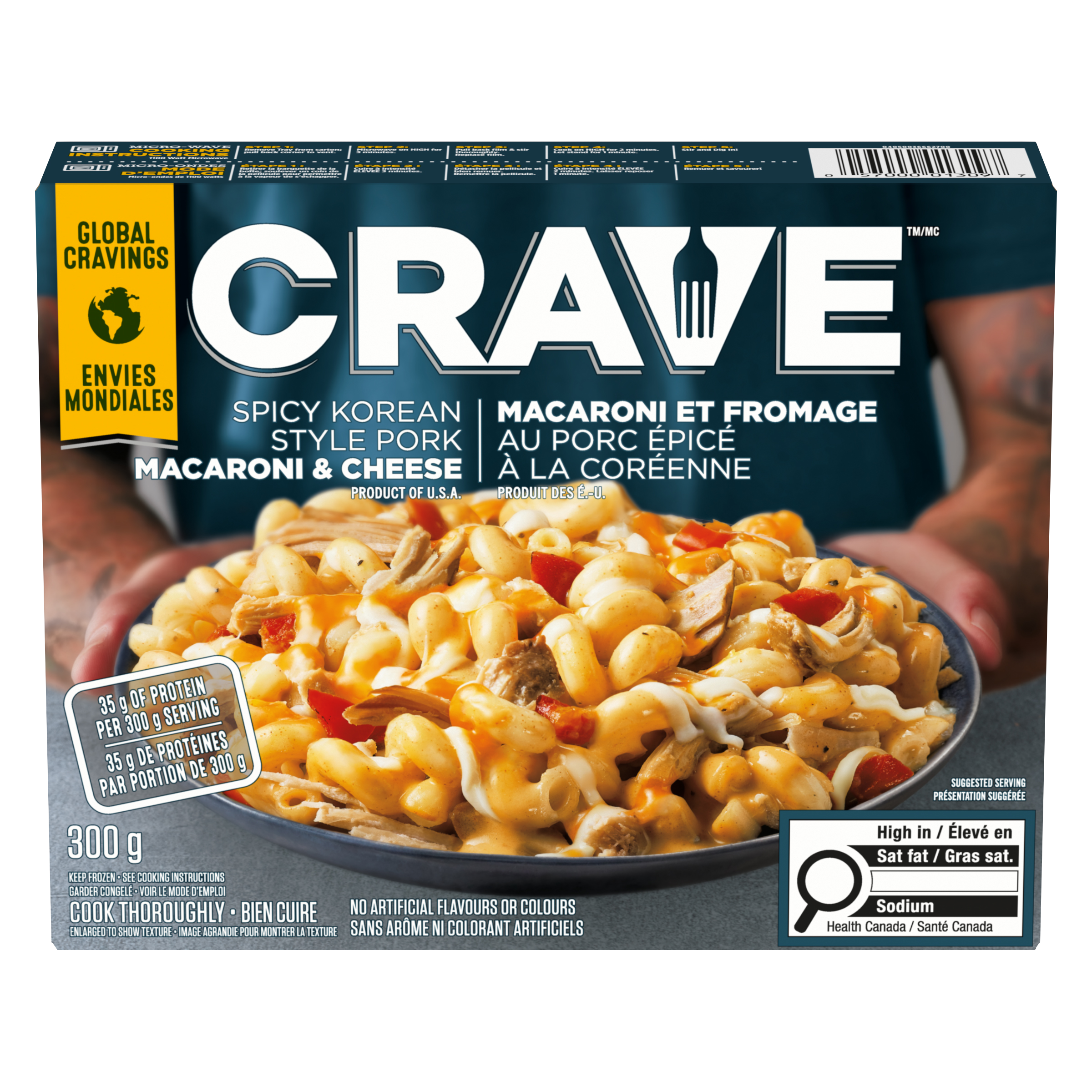 Spicy Korean Style Pork Macaroni & Cheese Frozen Meal | Crave