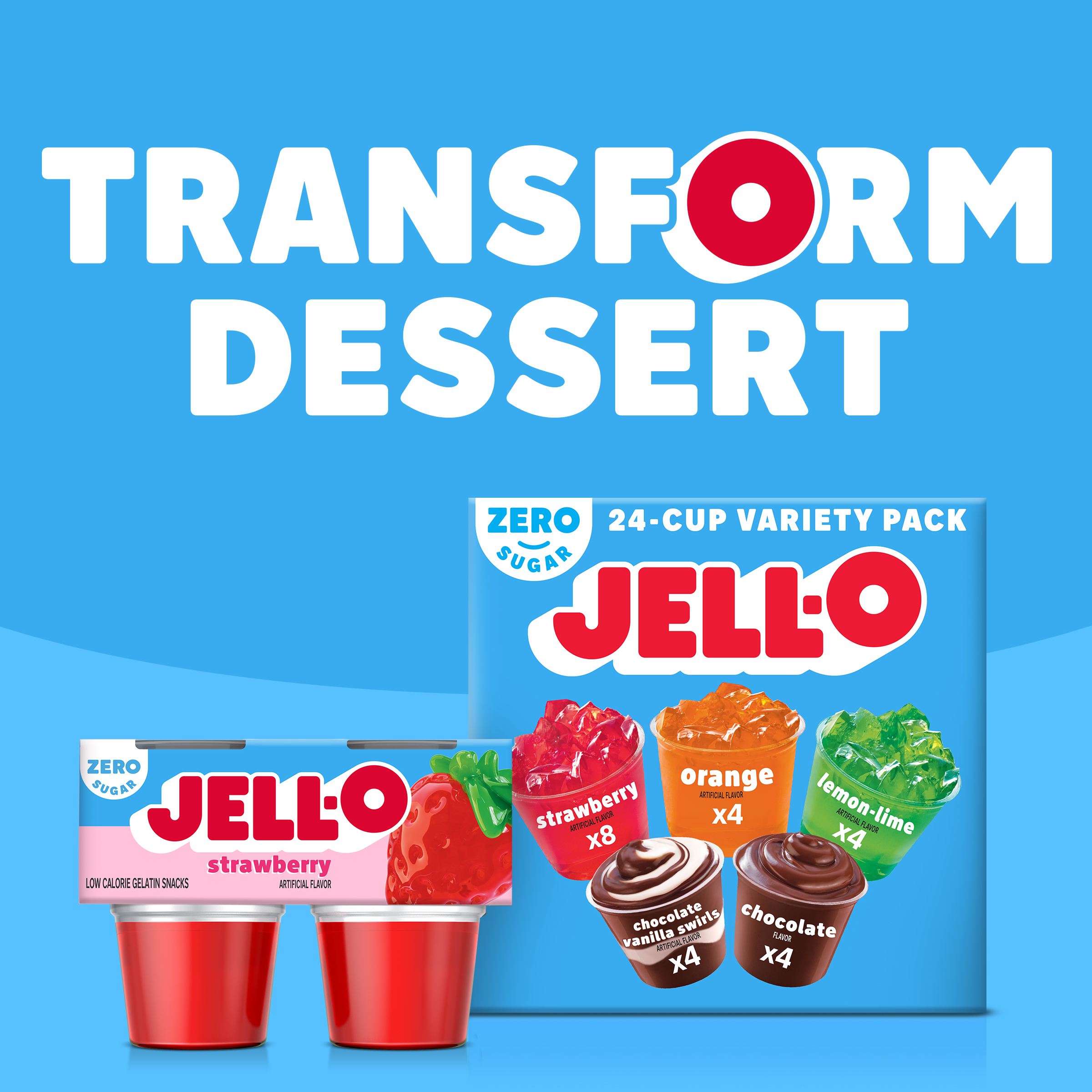 Zero Sugar Strawberry, Lemon-Lime & Orange Gelatin & Chocolate