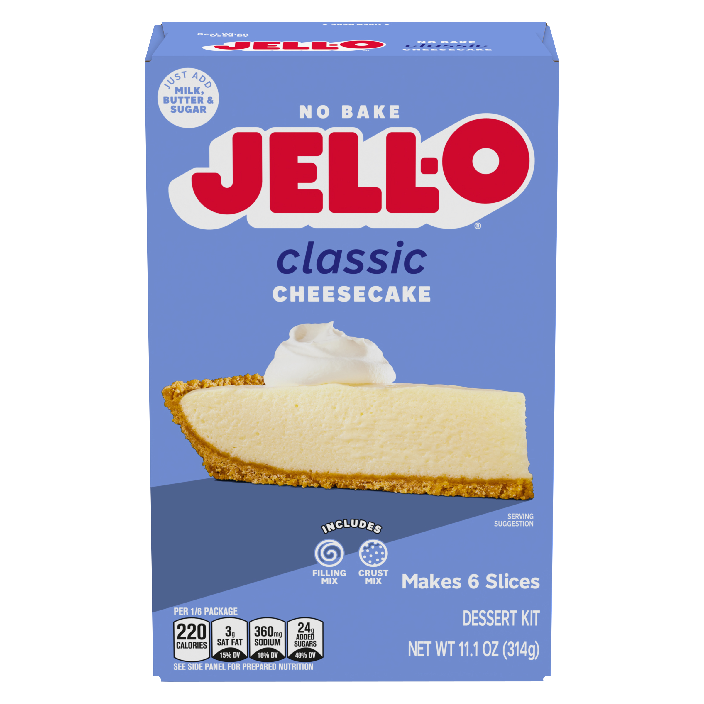 Classic Cheesecake Dessert Kit with Filling Mix & Crust Mix | Jell