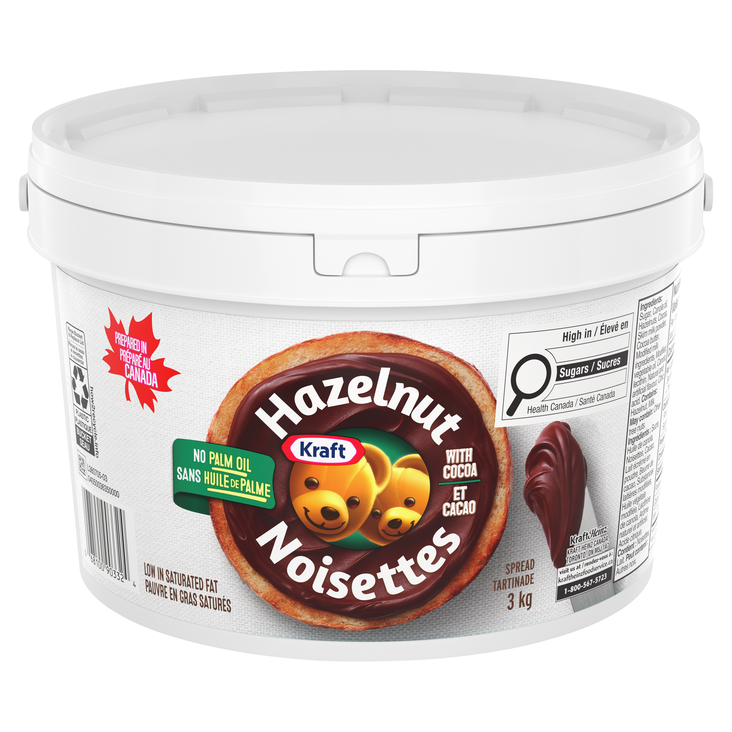 Kraft Hazelnut Spread Pail (2 x 3 kg), 6 KG | Away From Home