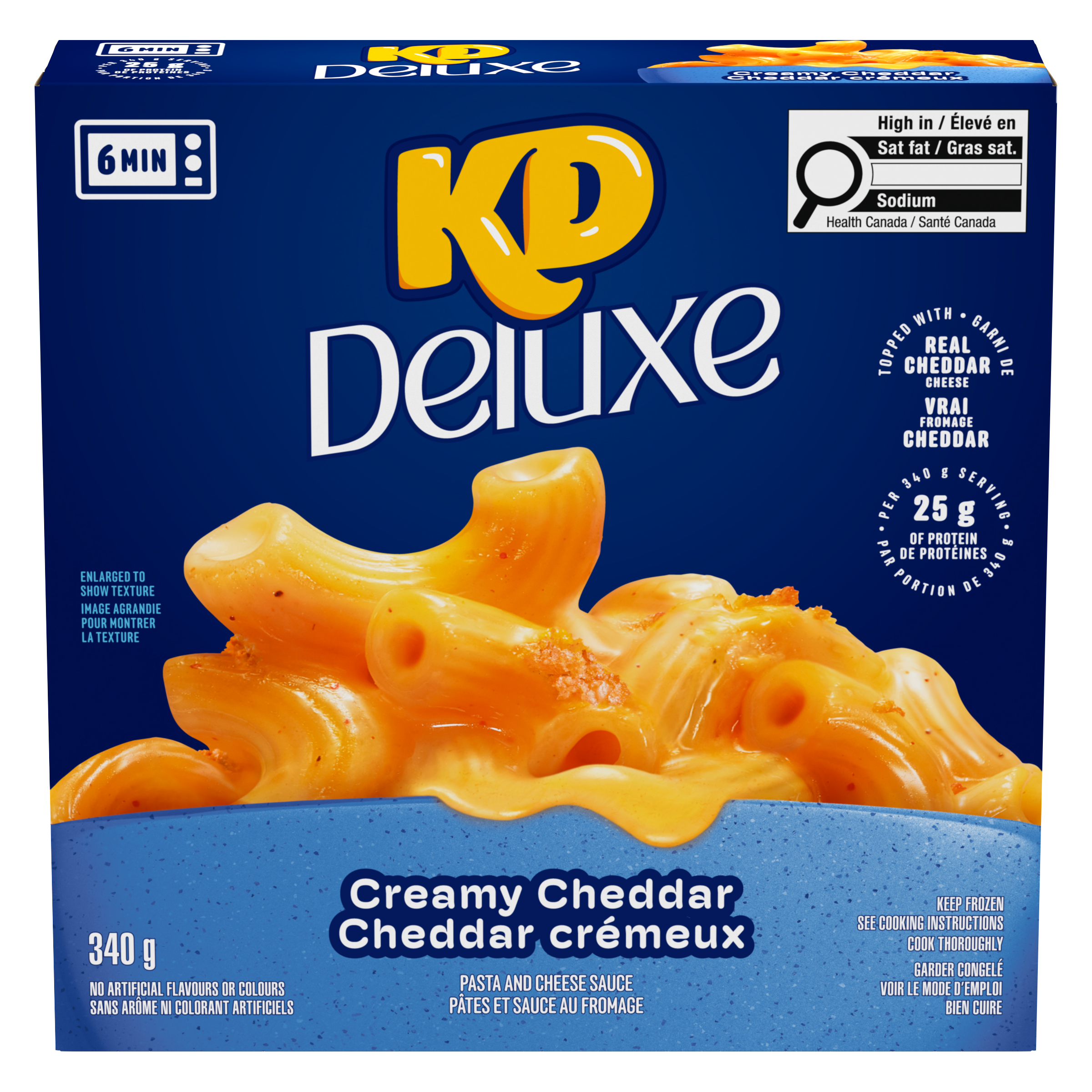 Kd Deluxe Creamy Cheddar Macaroni And Cheese Frozen Dinner | KRAFT