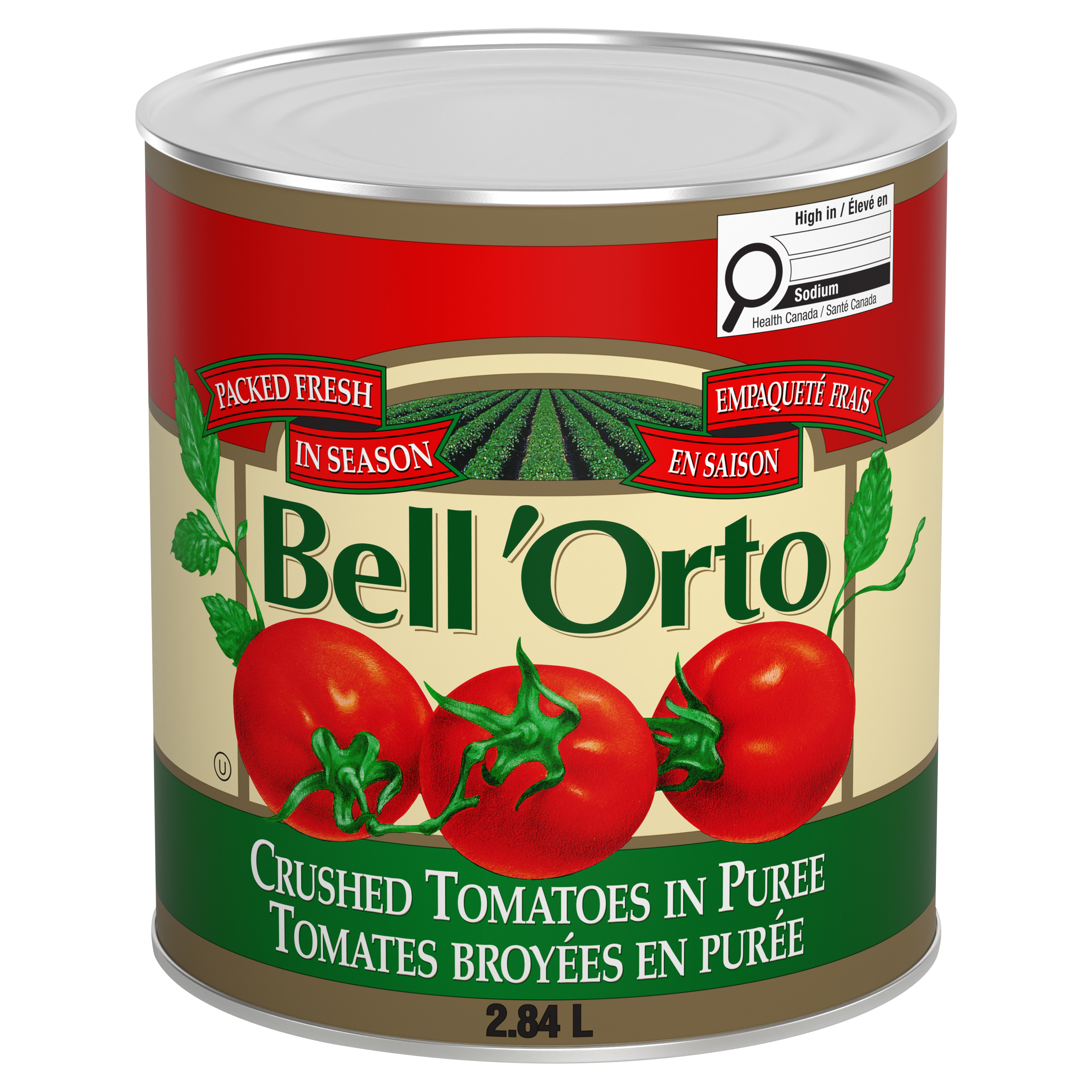 Bell 'Orto Crushed Tomatoes in Puree (6 x 2.84 L Can), 17.04 LT
