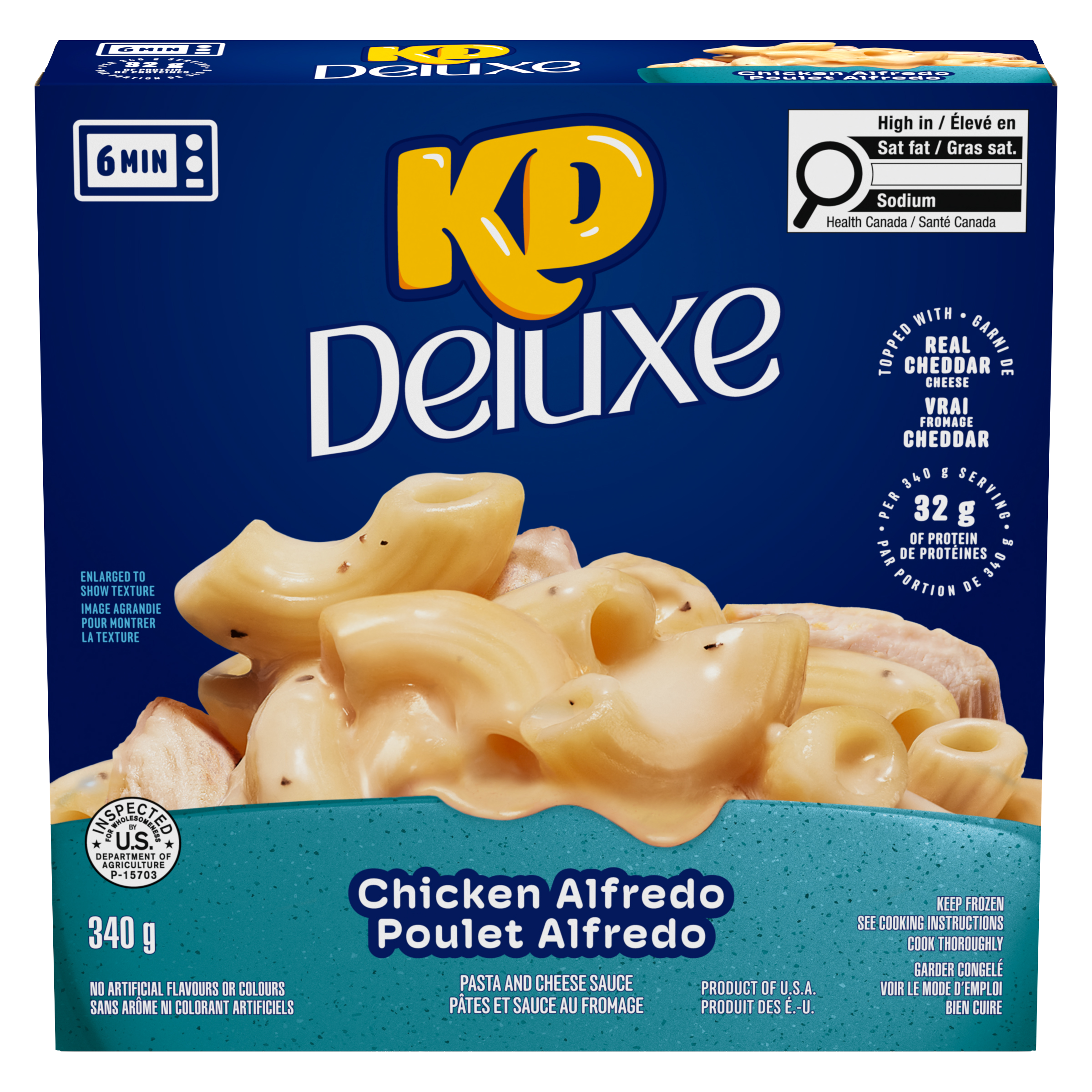 Kd Deluxe Chicken Alfredo Macaroni And Cheese Frozen Dinner