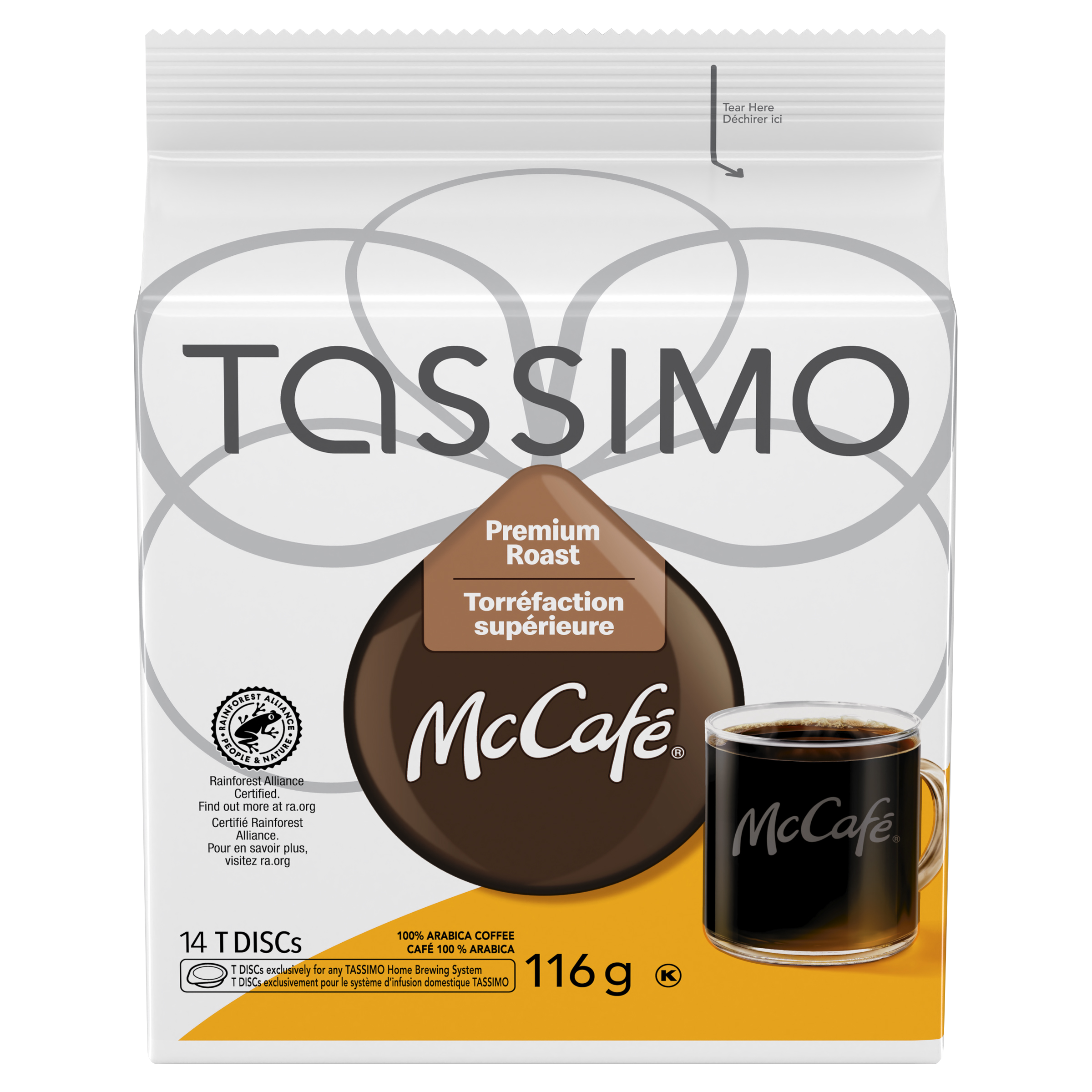 Mccaf Premium Roast Coffee Single Serve T-Discs | Tassimo | Canada