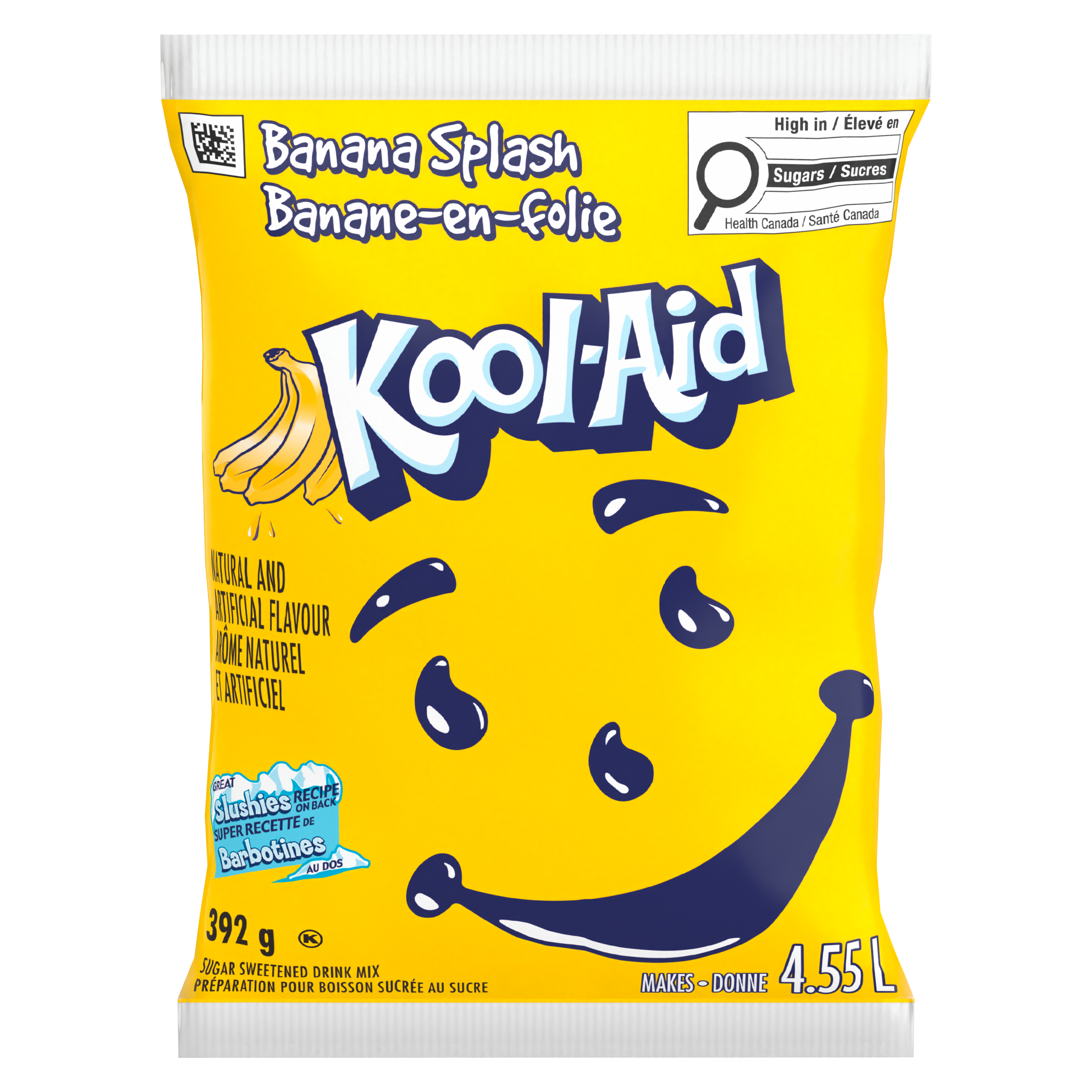 Kool-Aid Banana Splash Sugar Sweetened Drink Mix (18 x 392 g Bags