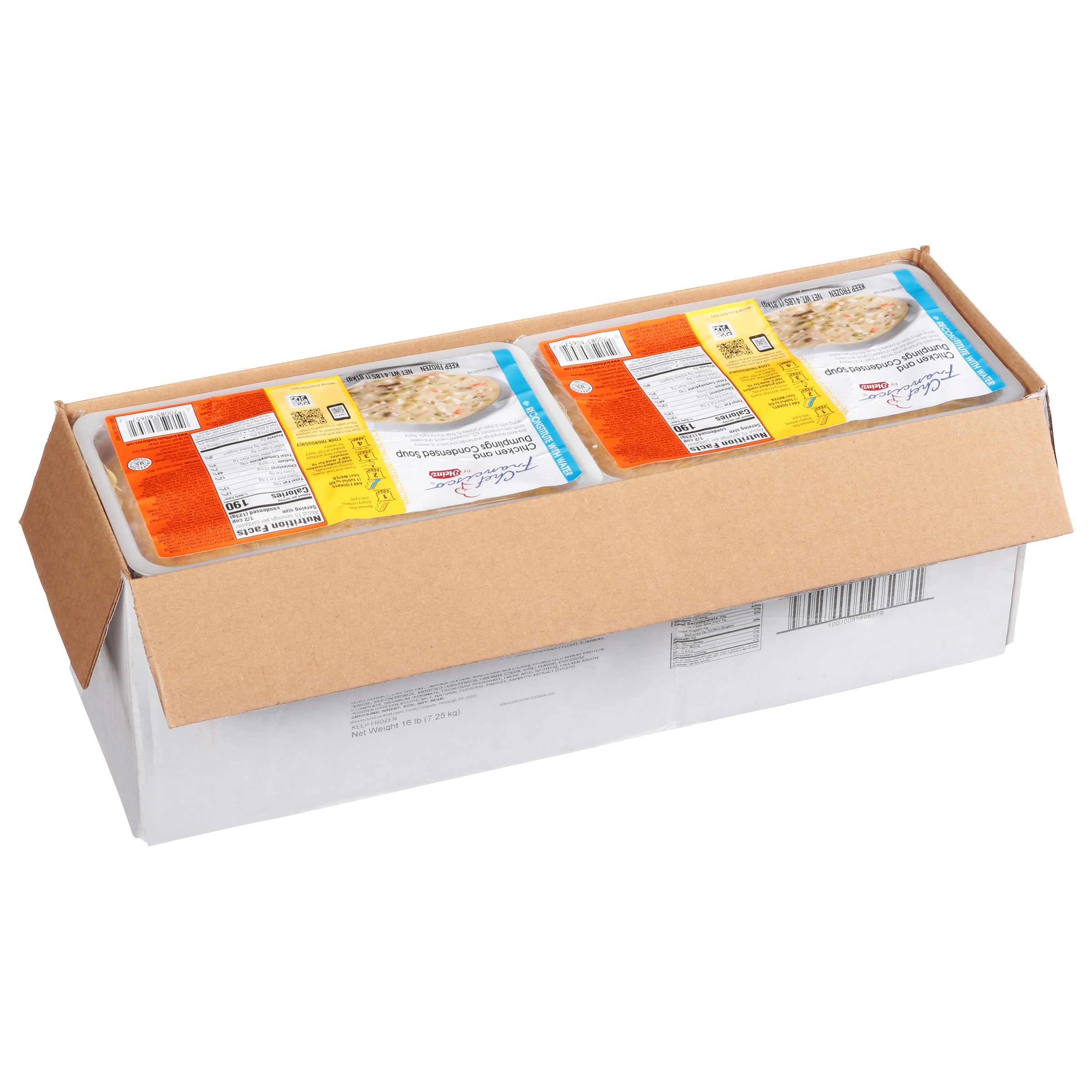 Chef Francisco Chicken & Dumplings Soup, 4/4 lb Case (Tub), 16 LB