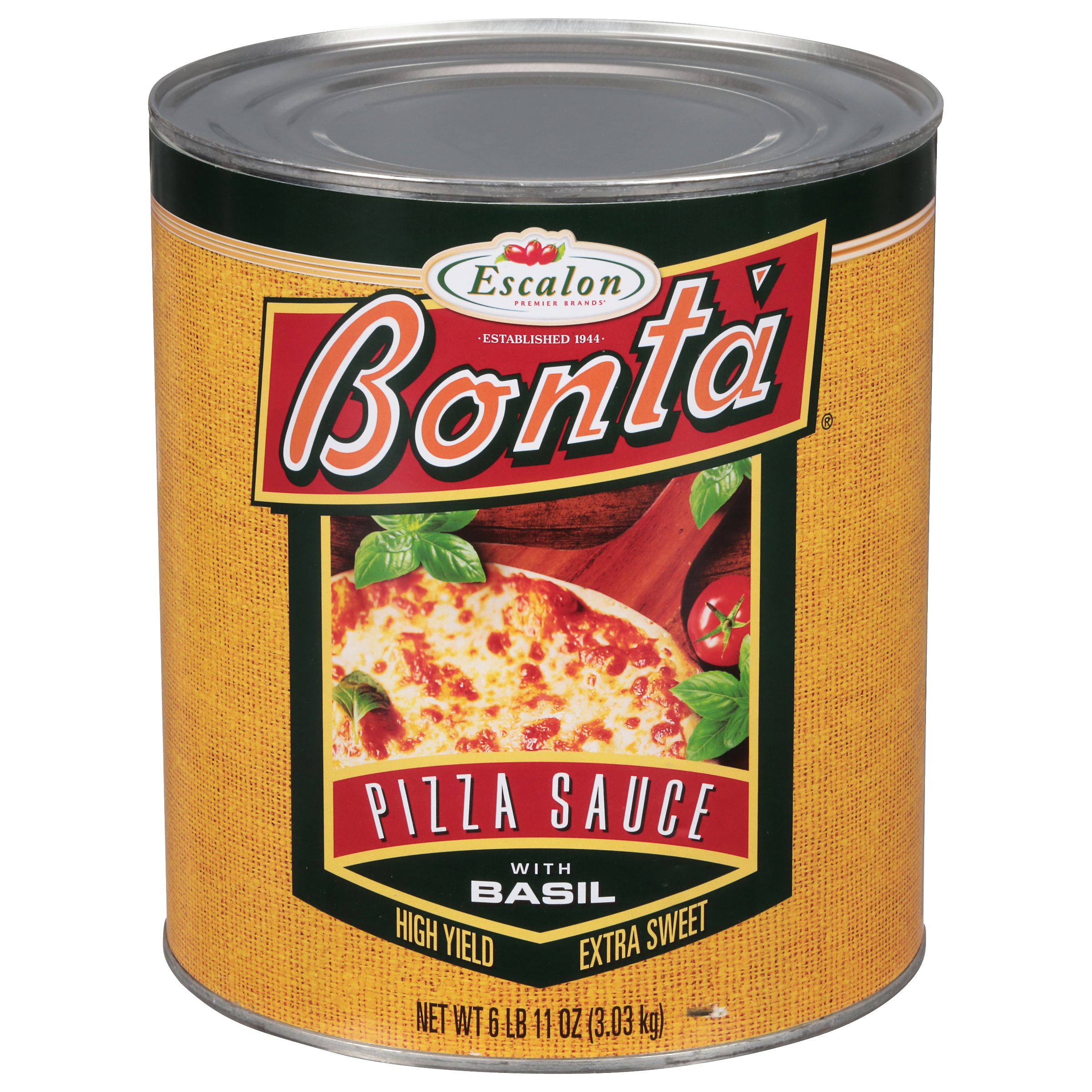Escalon Pizza Sauce with Basil, 6/107 oz Case (Can), 6.688 LB